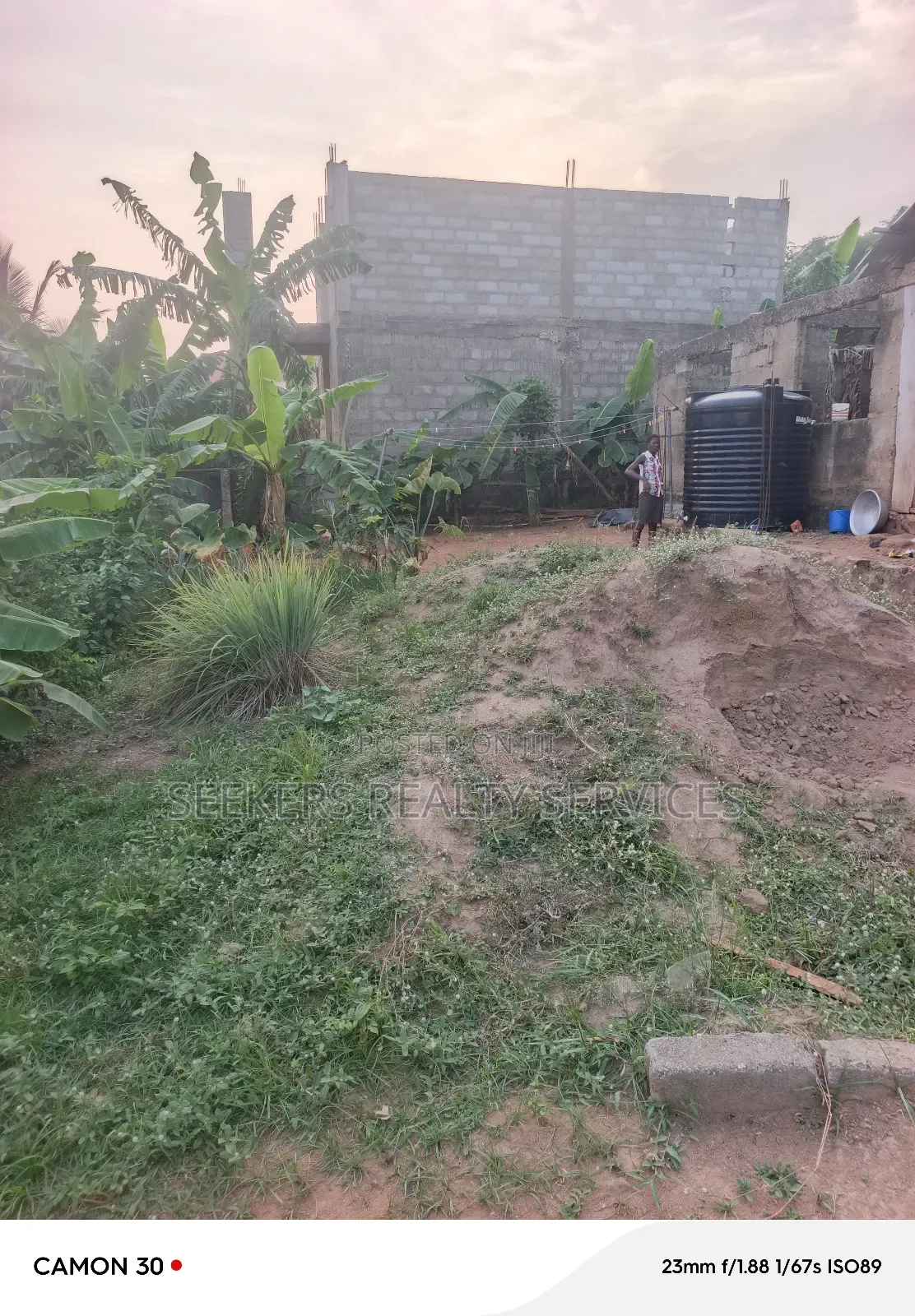 Uncompleted Building on Half Plot of Land for Sale Abokobi