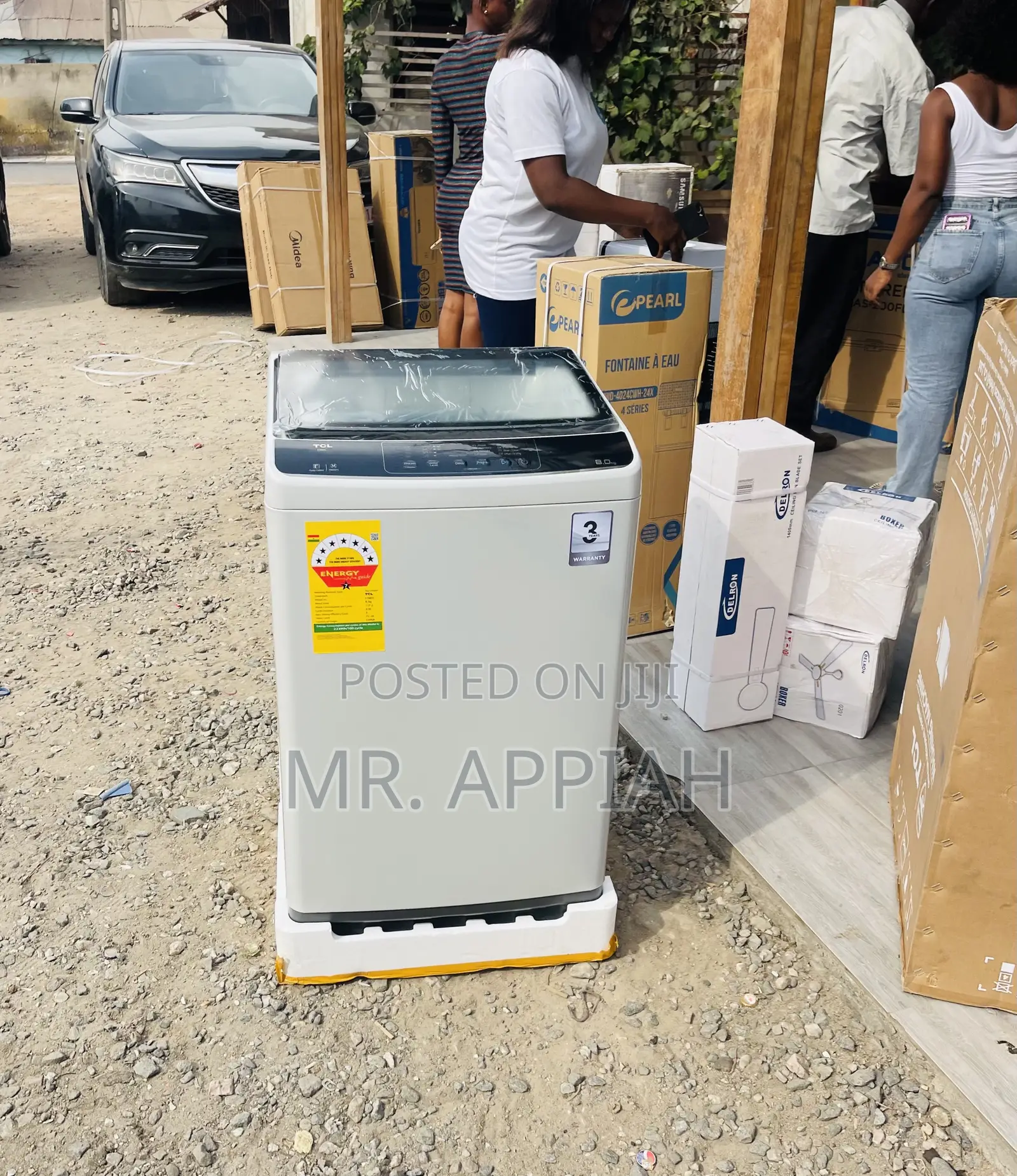 New TCL 8kg Fully Automatic Electric Washing Machine(Gray).