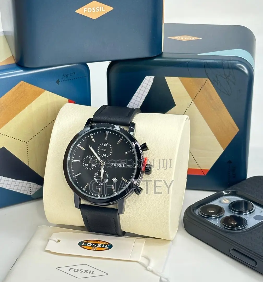 Casual Men Leather Business Chronograph Watch