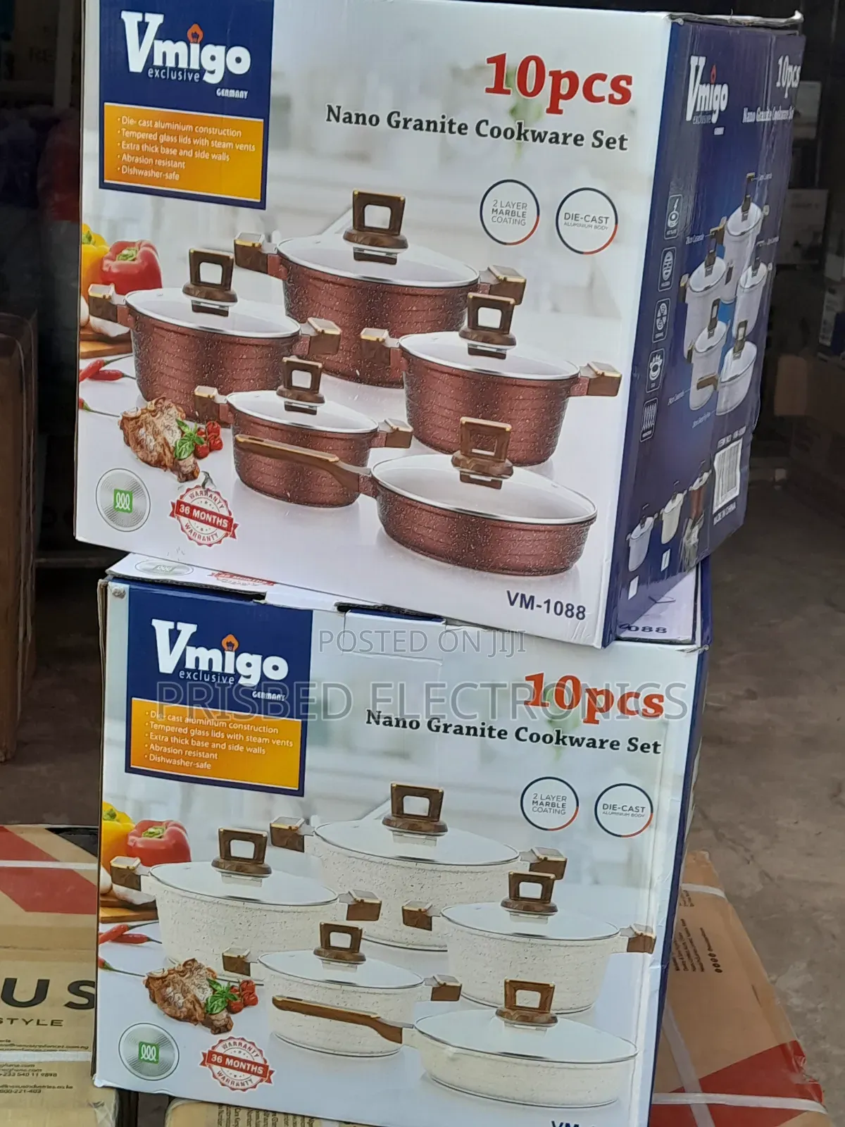 Vmigo Durable 10pcs Nano Granite Cookware Set