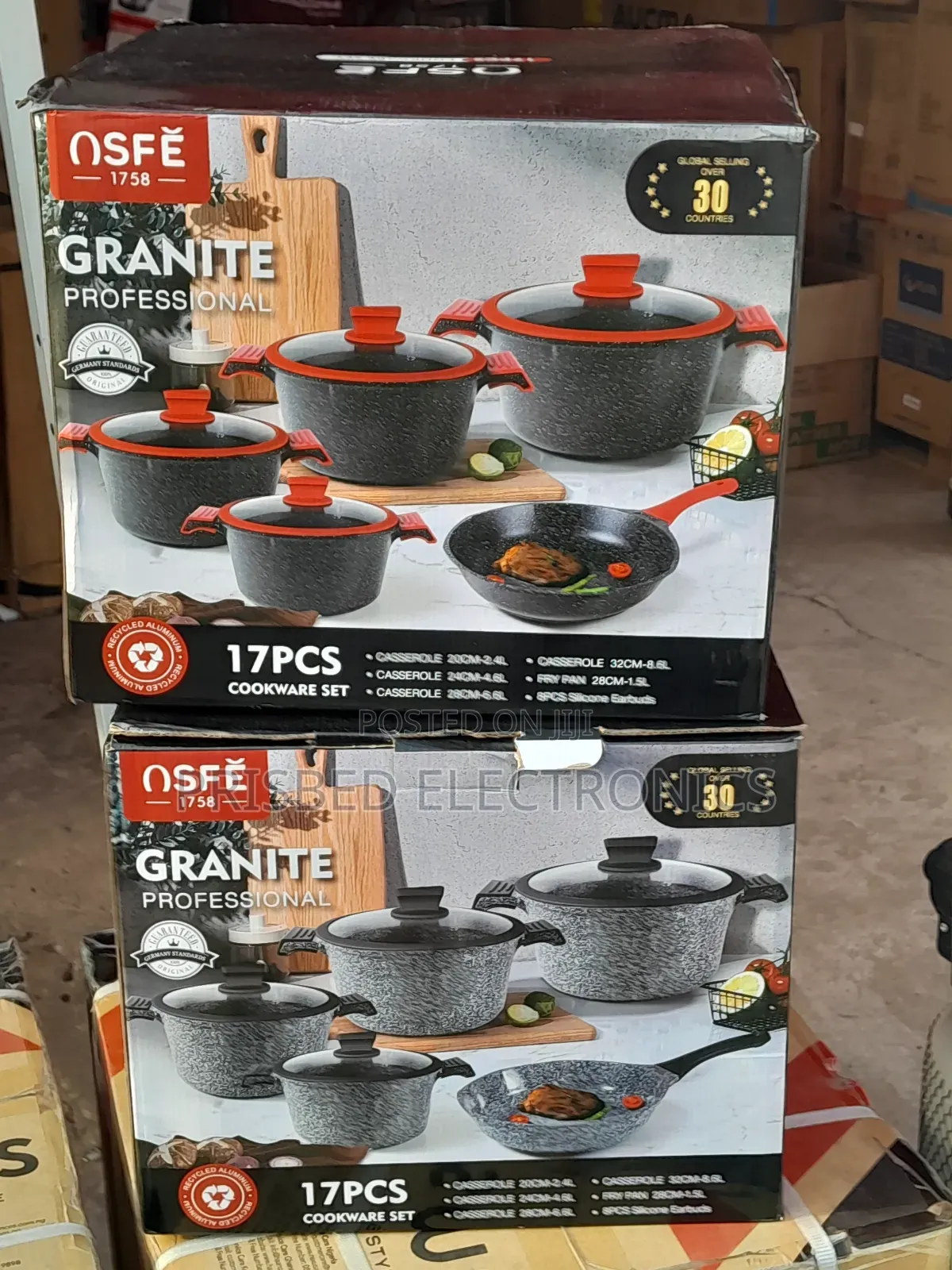 Nsef 17pcs Durable Granite Professional Cookware Set