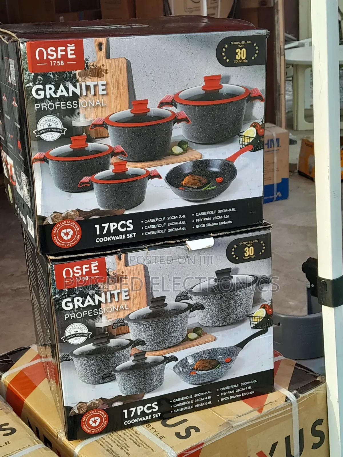 Nsef 17pcs Durable Granite Professional Cookware Set