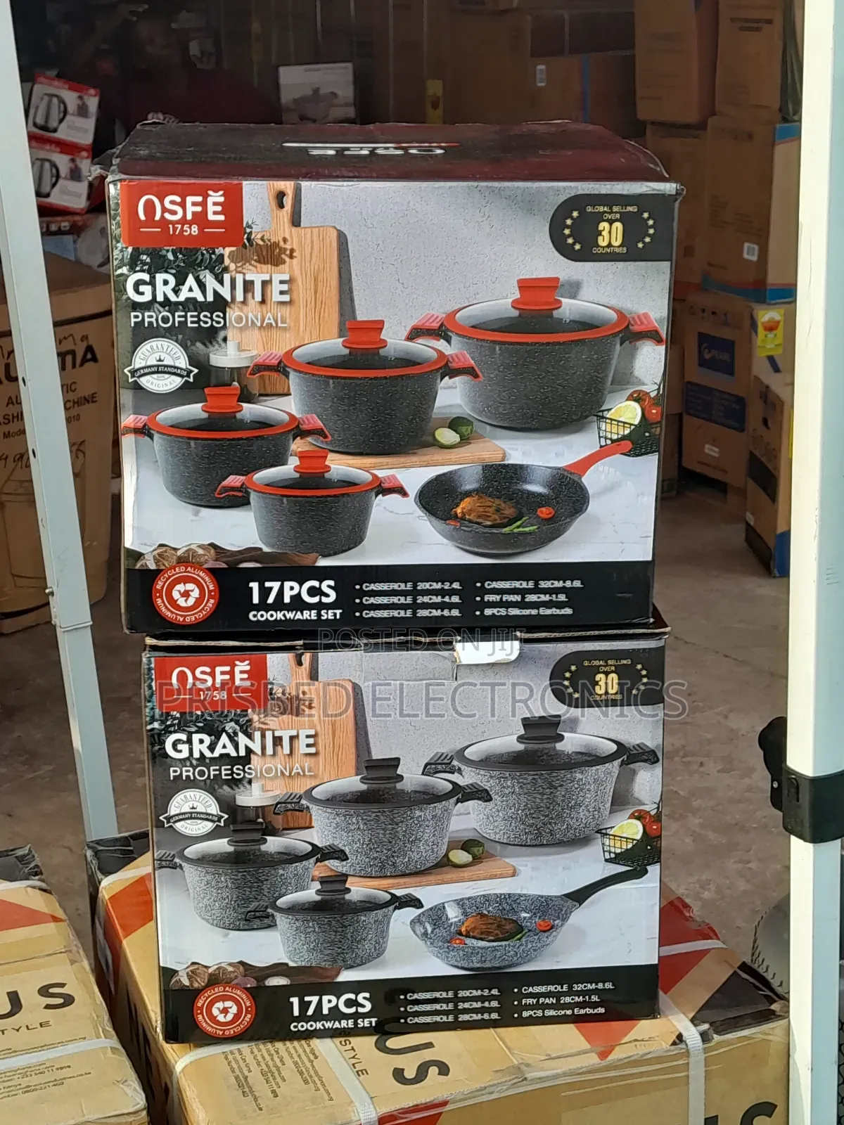 Nsef 17pcs Durable Granite Professional Cookware Set