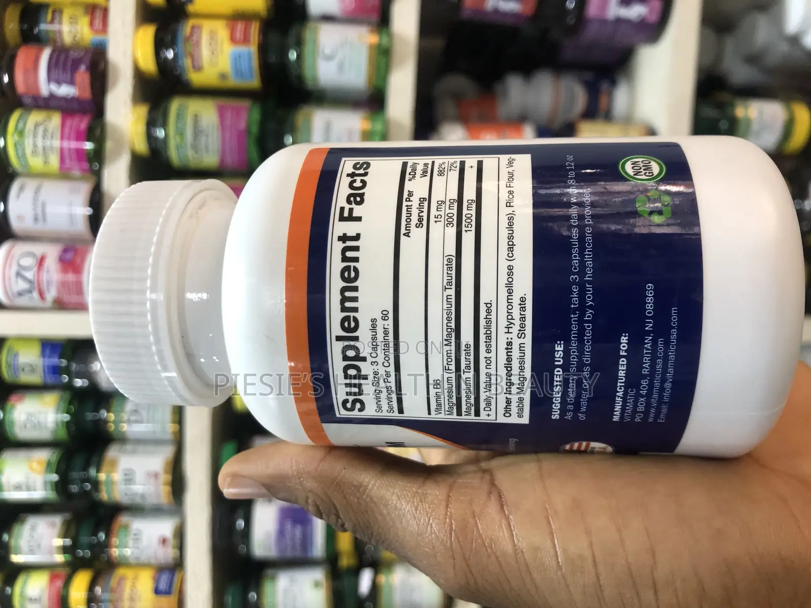Vitammatic Magnessuim Taurate With B6 180 Capsules