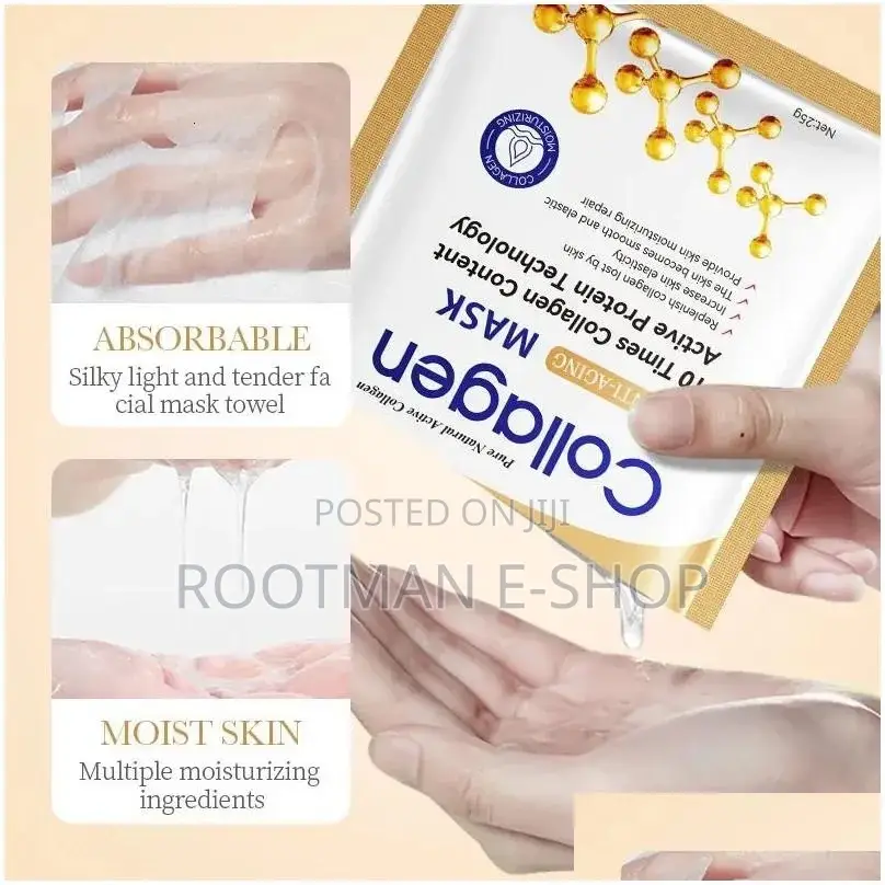 5pcs Bone Collagen Anti-Wrinkle Mask Moisturizing Firming