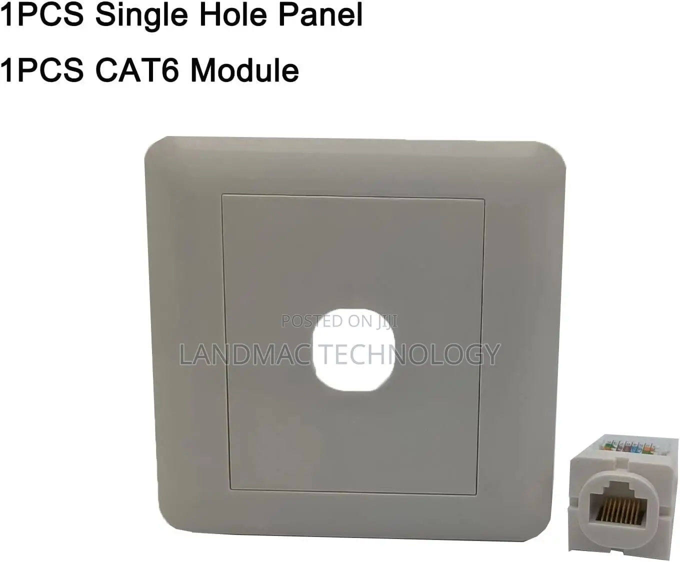 Single Faceplate Wall Socket With Keystone Jack