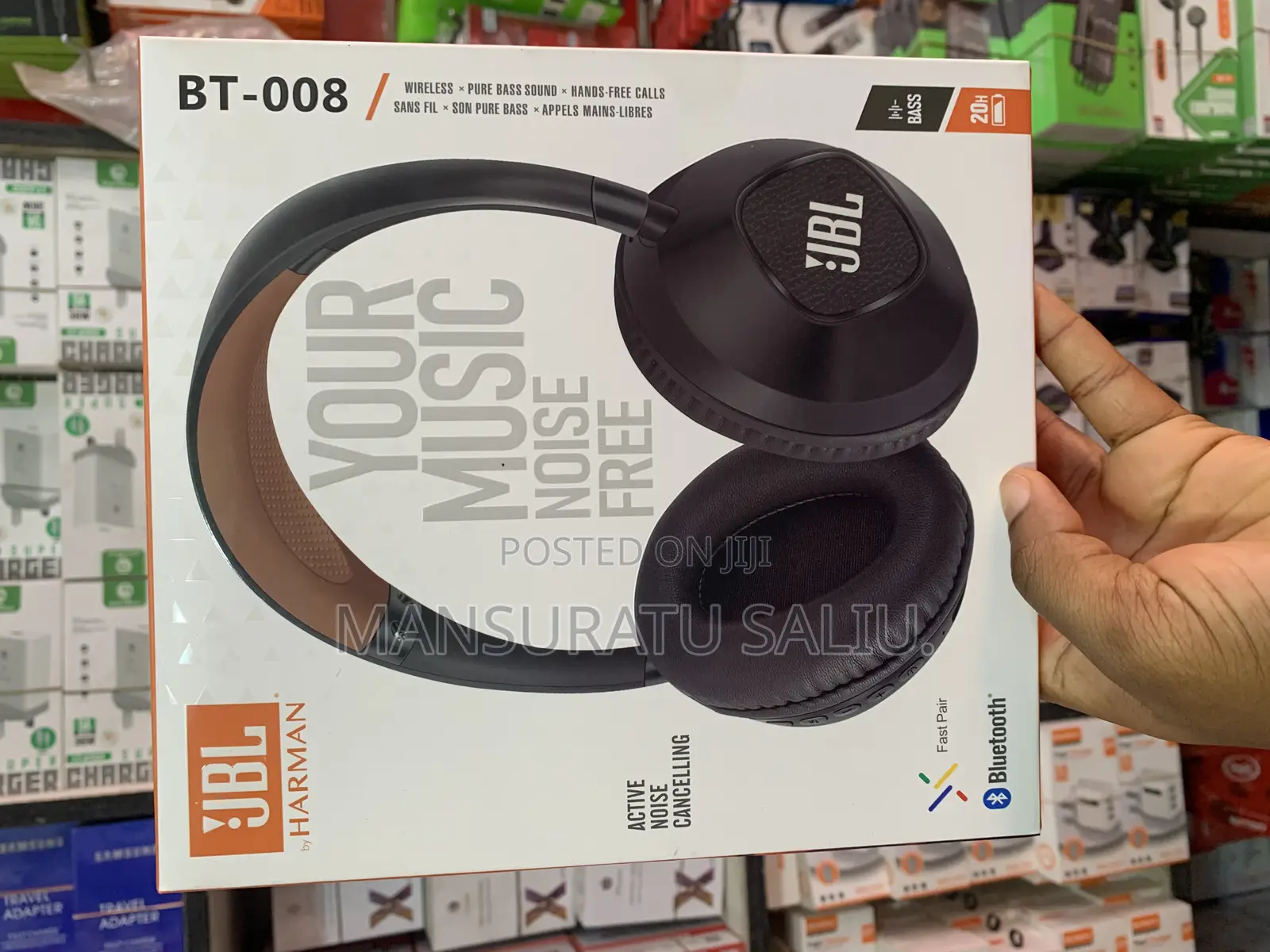 JBL Head Phone Active Noise Cancelling Bt -008 Wireless *