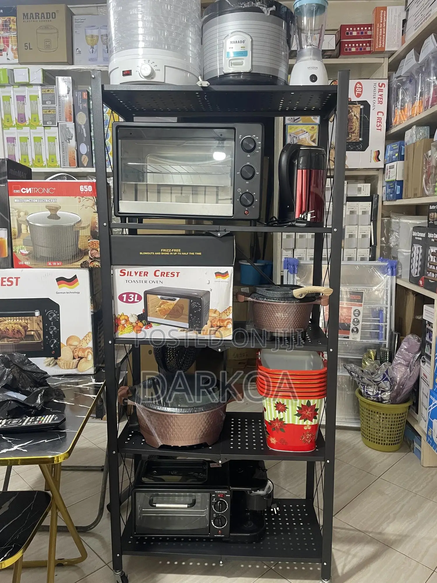 5 Tier Foldable Metal Kitchen Storage Rack
