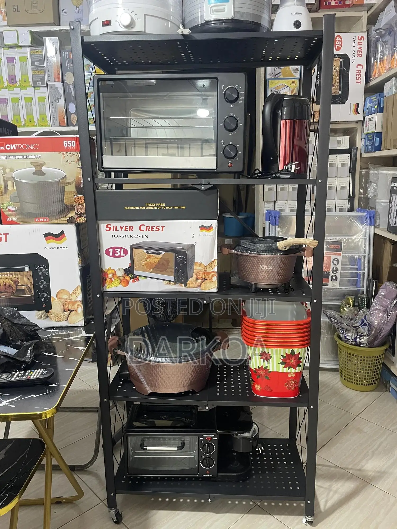 5 Tier Foldable Metal Kitchen Storage Rack