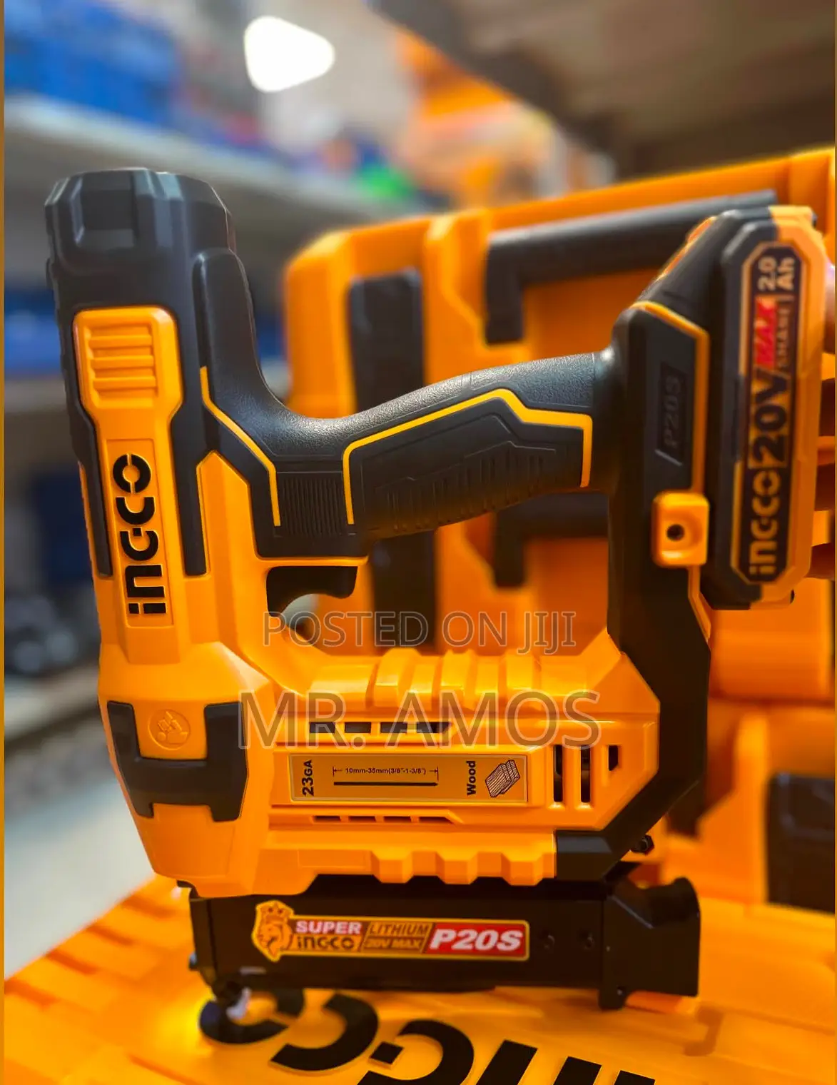 Ingco Lithium-Lon Cordless Pin Nailer 20v - Cbnli3606