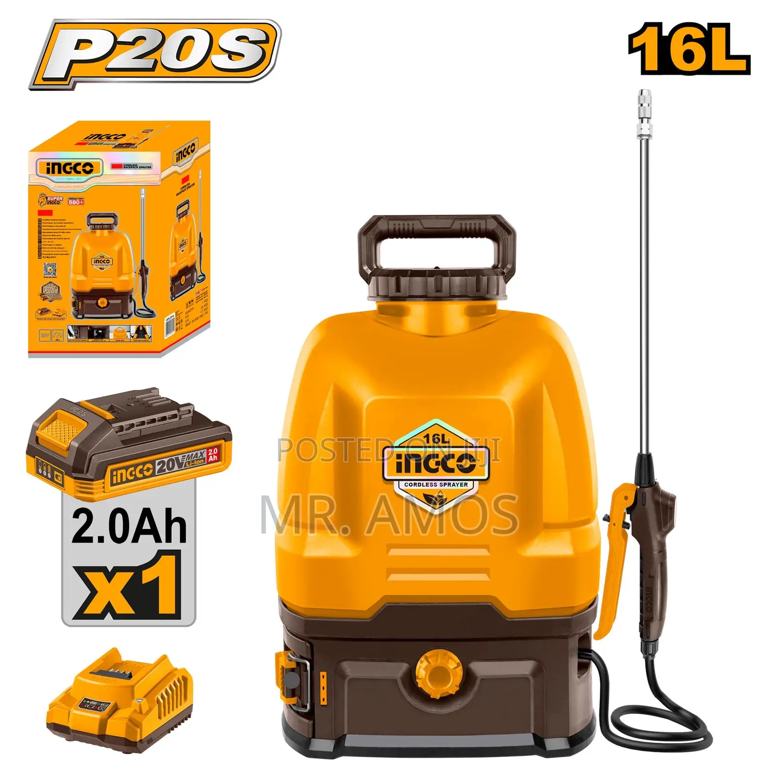 16l Cordless Knapsack Sprayer 20v - Cspli20162