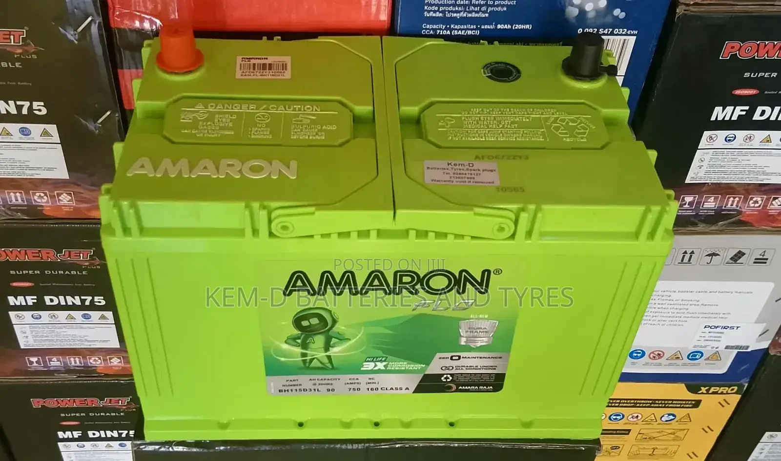 17 Plates Amaron Battery - 105d31l 105d31r + Free Delivery
