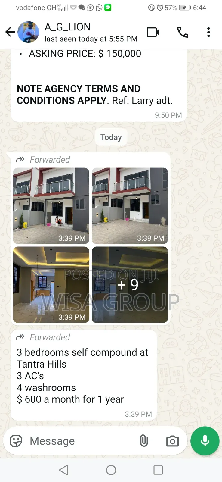3bdrm Duplex in Wisa Groups, Accra Metropolitan for rent