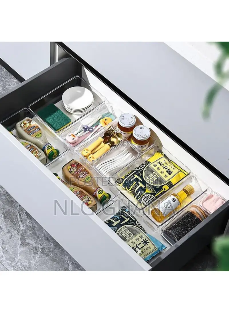 16pcs / Set Non-Slip Transparent Pet Storage Box for Drawers