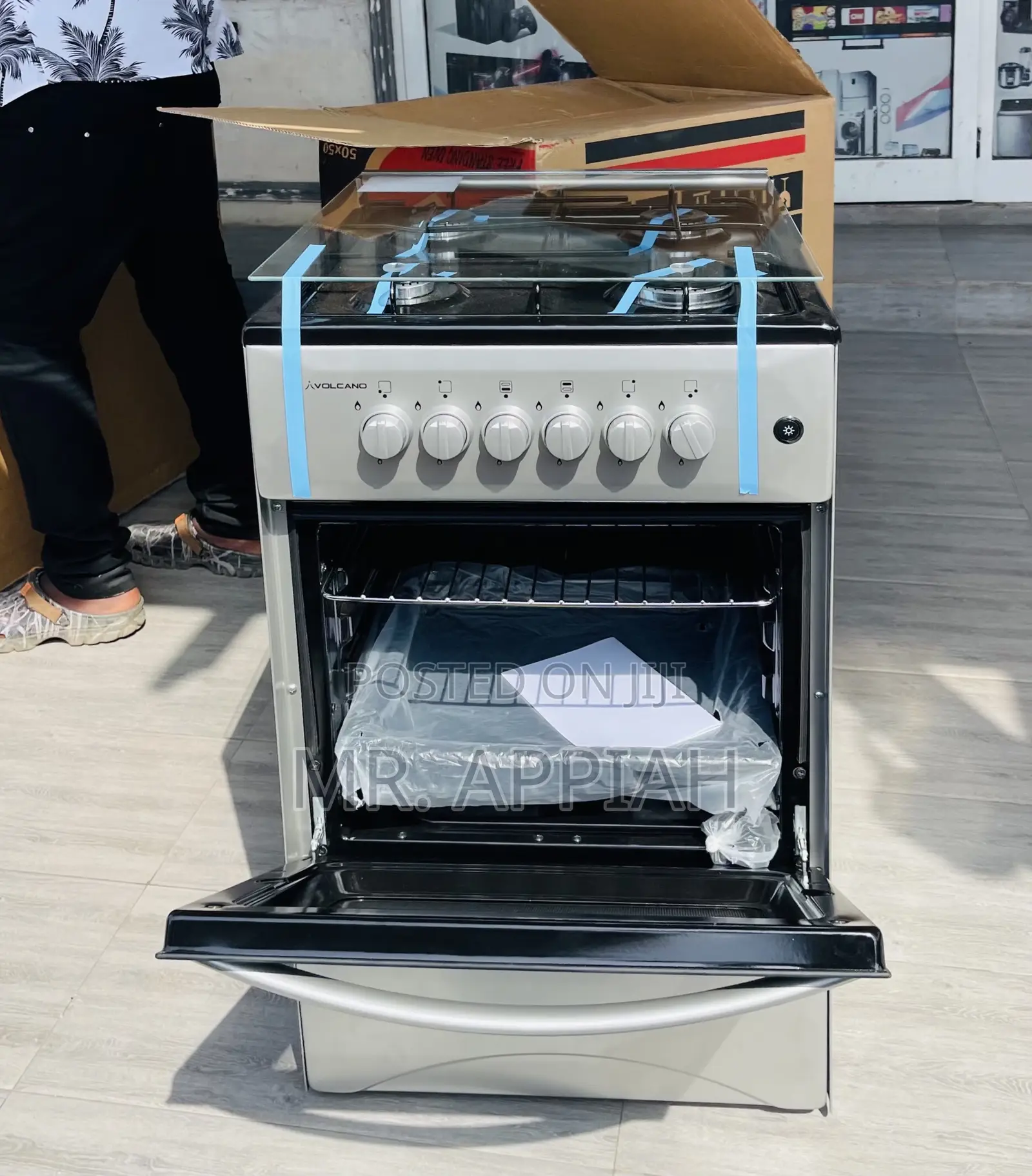 Unique Volcano Gas Oven 4 Euro Burner With Groll.