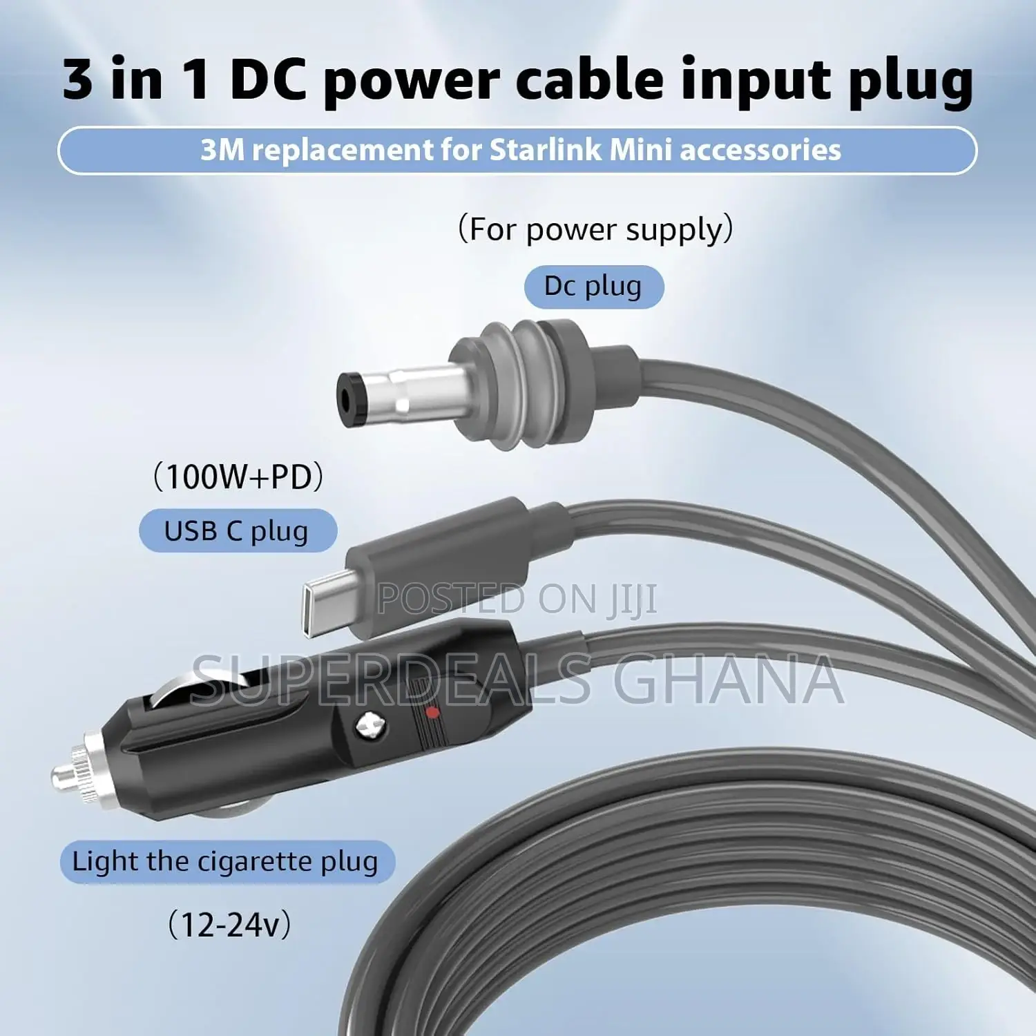 3 In 1 Starlink Mini Cable For Car