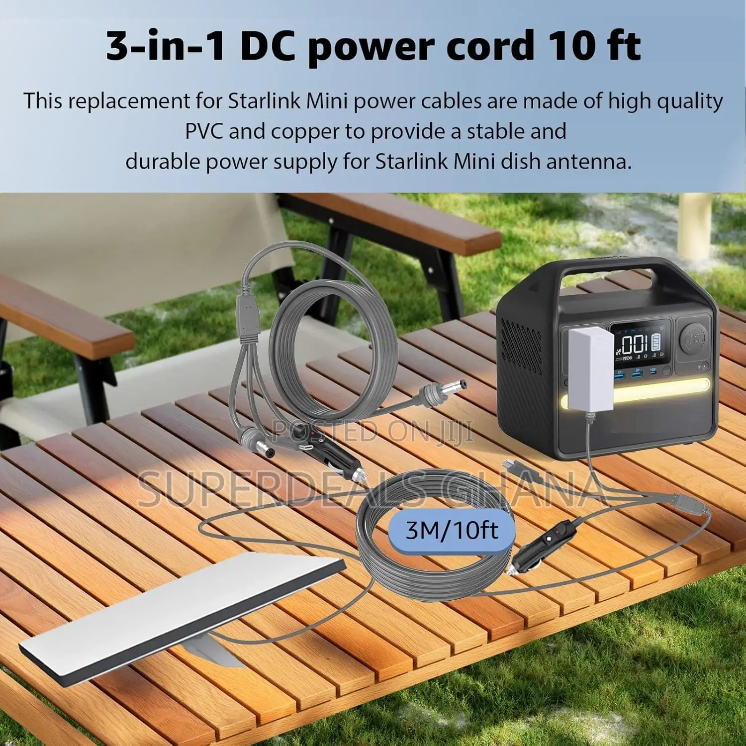 3 In 1 Starlink Mini Cable For Car