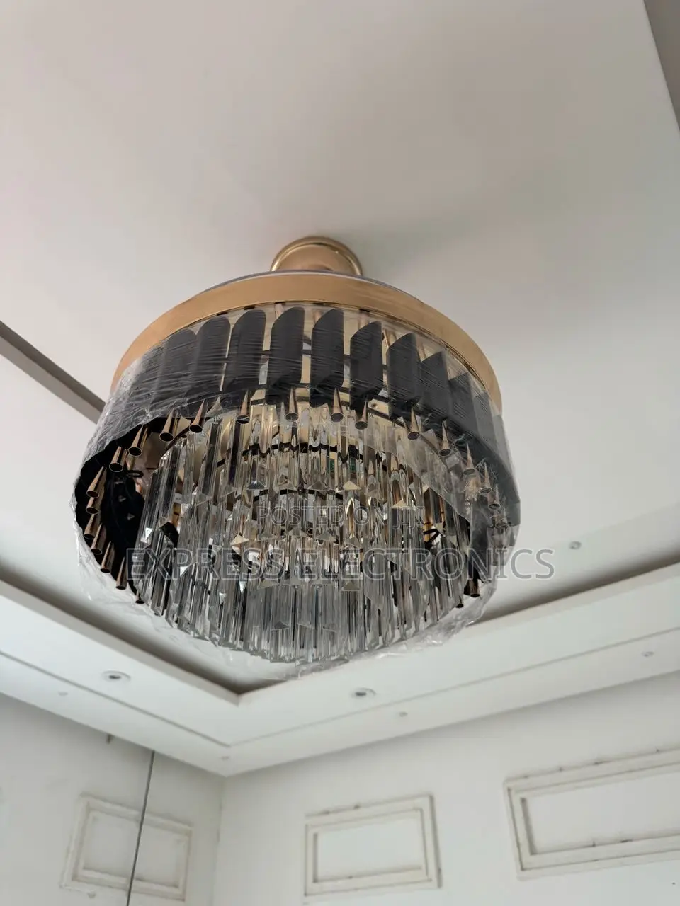 Ultra Modern Design Crystal Chandelier Fan Light