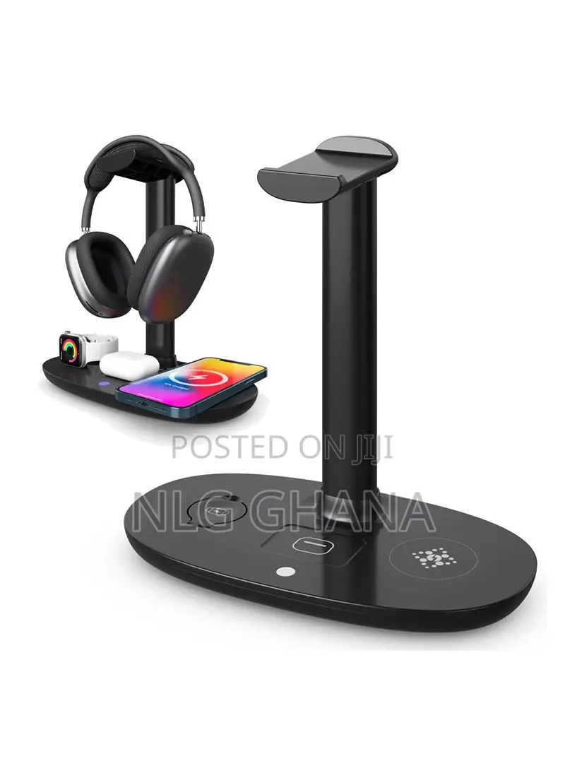 4-in-1 Wireless Charger Headset Hanger Qc 3.0 Charging Stati