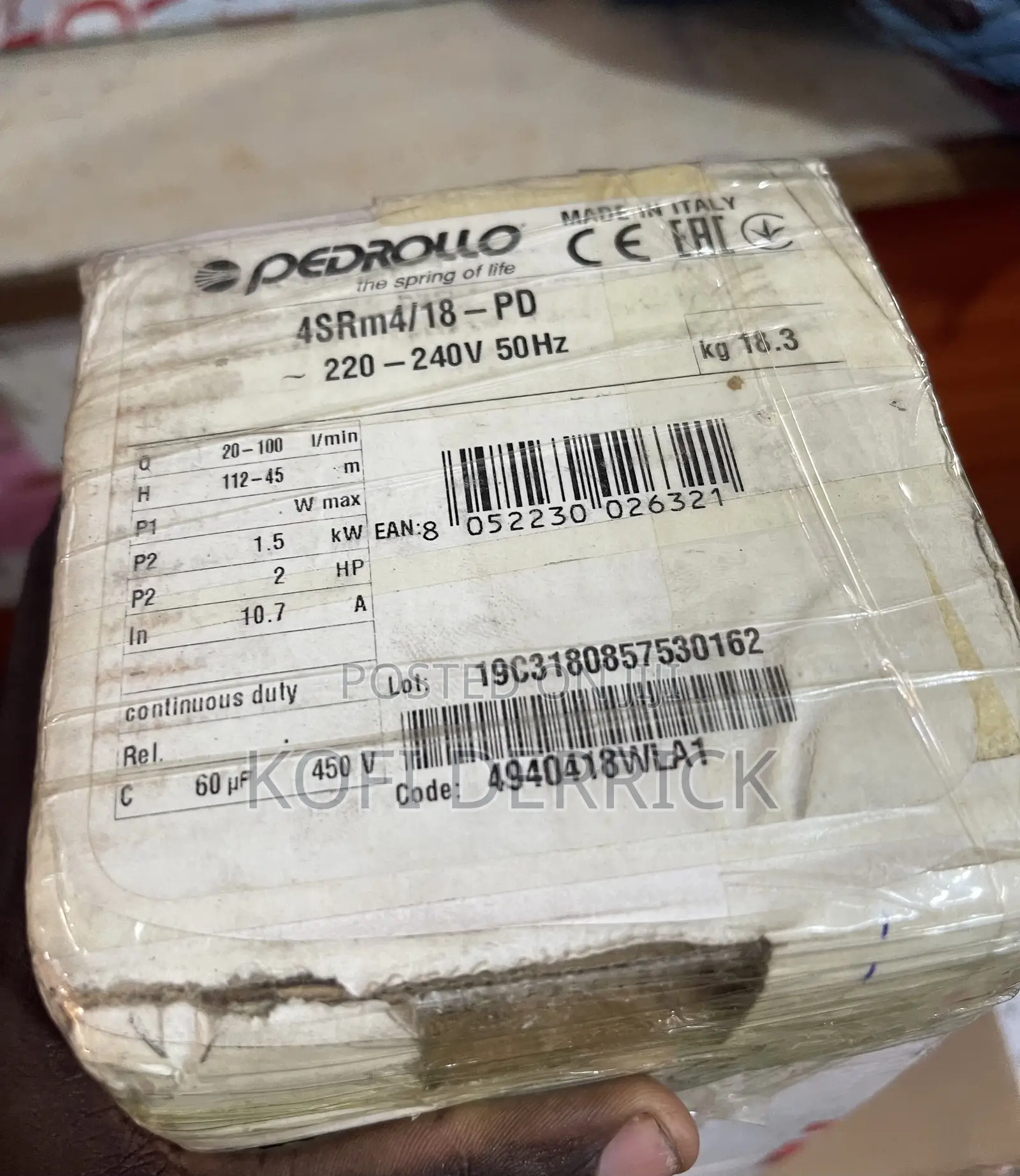 2hp Borehole Pump - Pedrollo