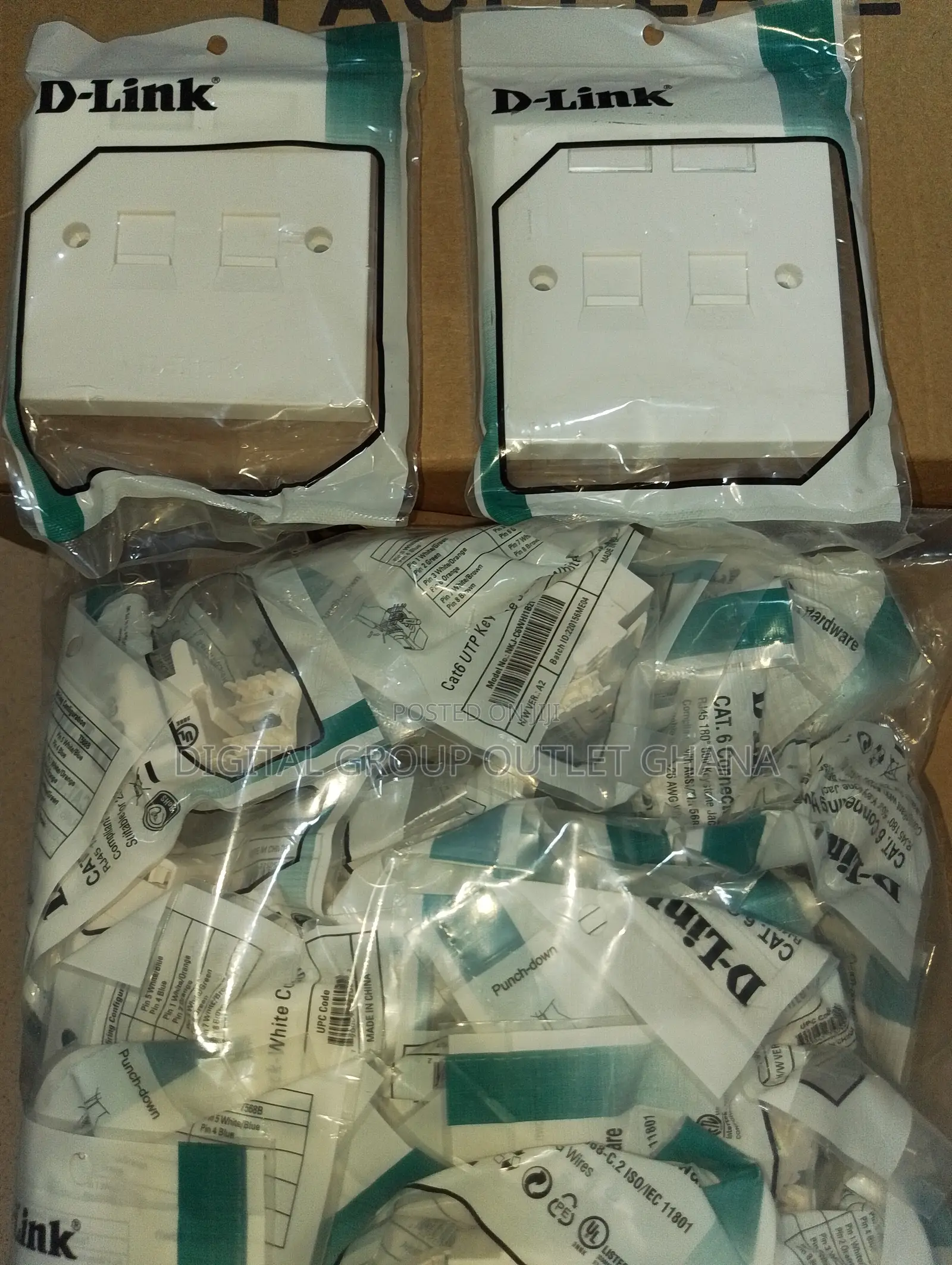 D-link Dual Ports Faceplate With Two Keystone Jack
