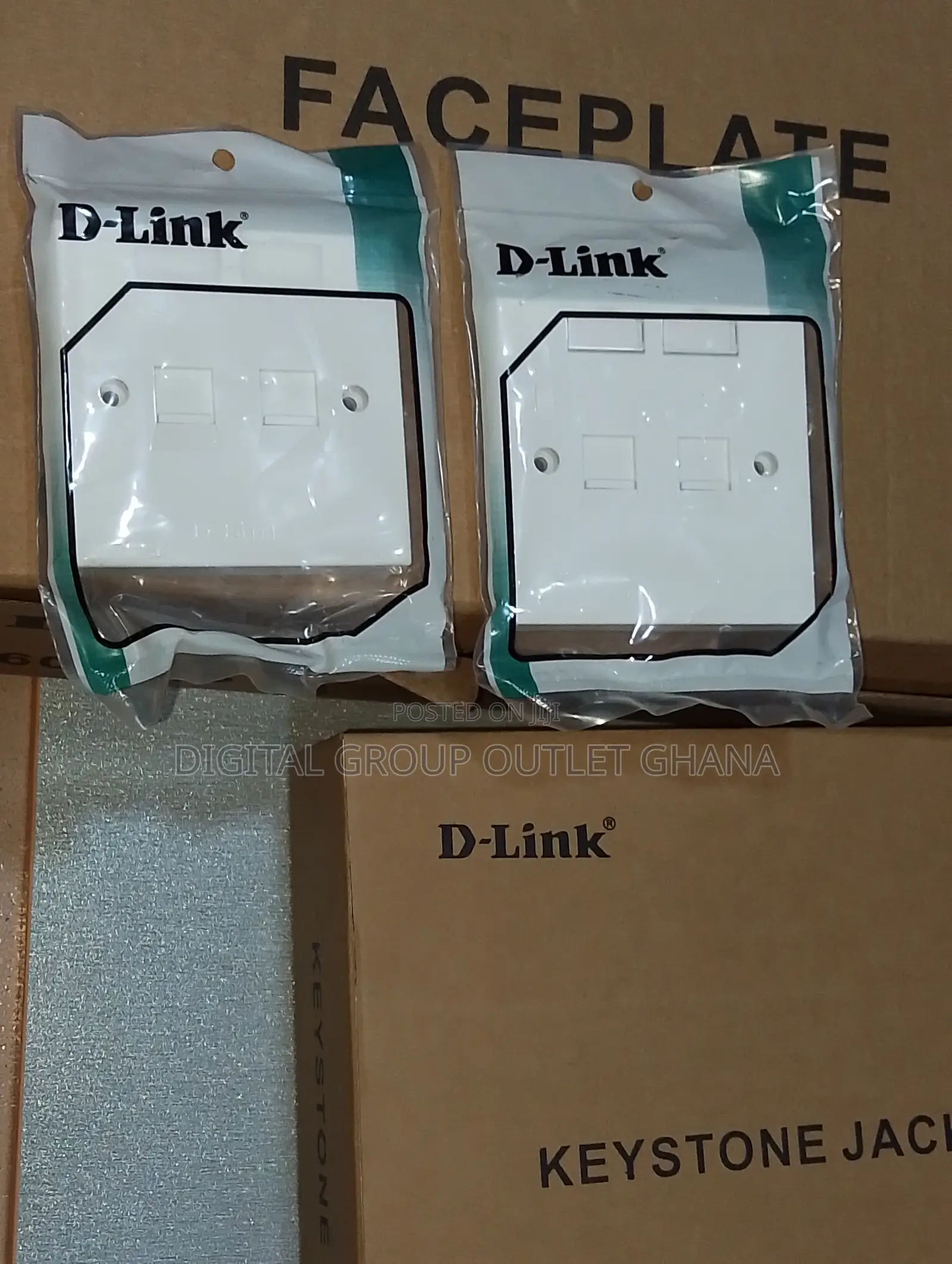D-link Dual Ports Faceplate With Two Keystone Jack