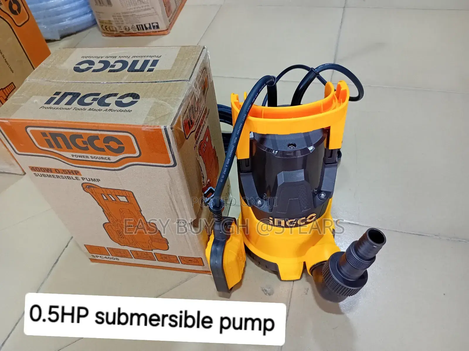 Genuine Ingco 0.5HP Water Submersible Pump 400watts