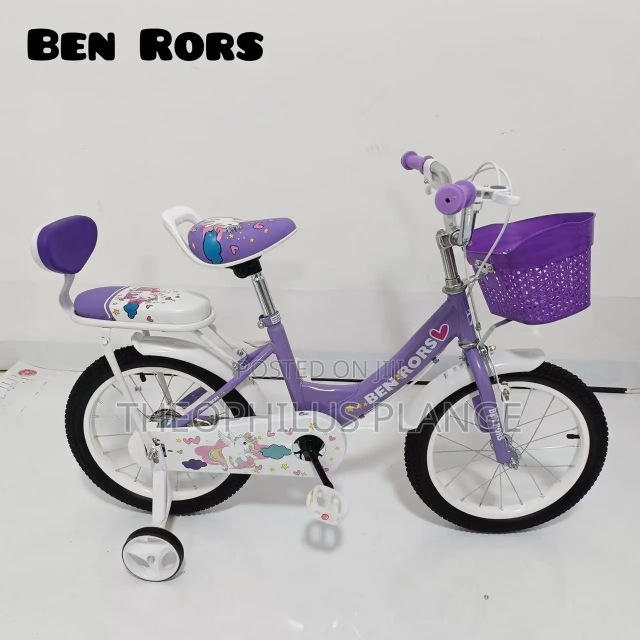 Kids Bike With Back Seat and Basket