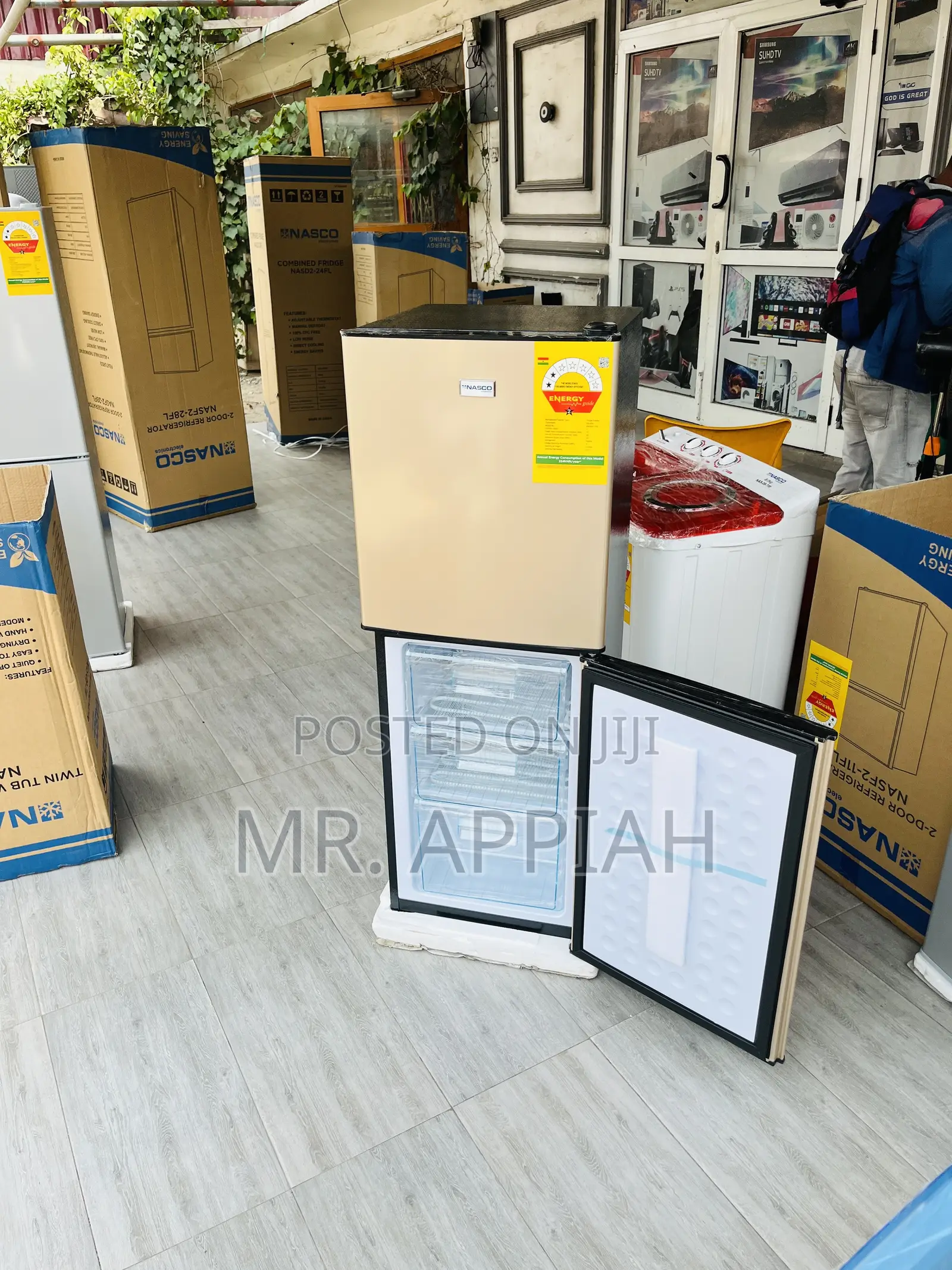 Super Cooling Nasco Nasco D2-18fl 2 Door Refrigerator(Gold)