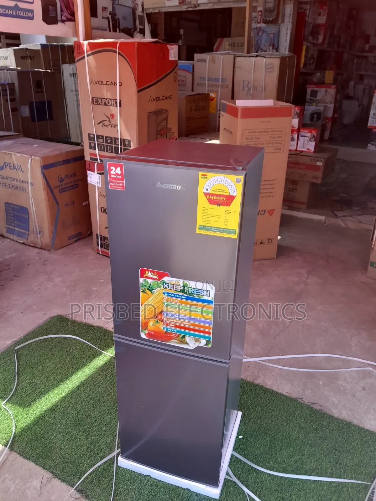 Chigo Table Top Double Door Fridge 99 Litres Bottom Freezer