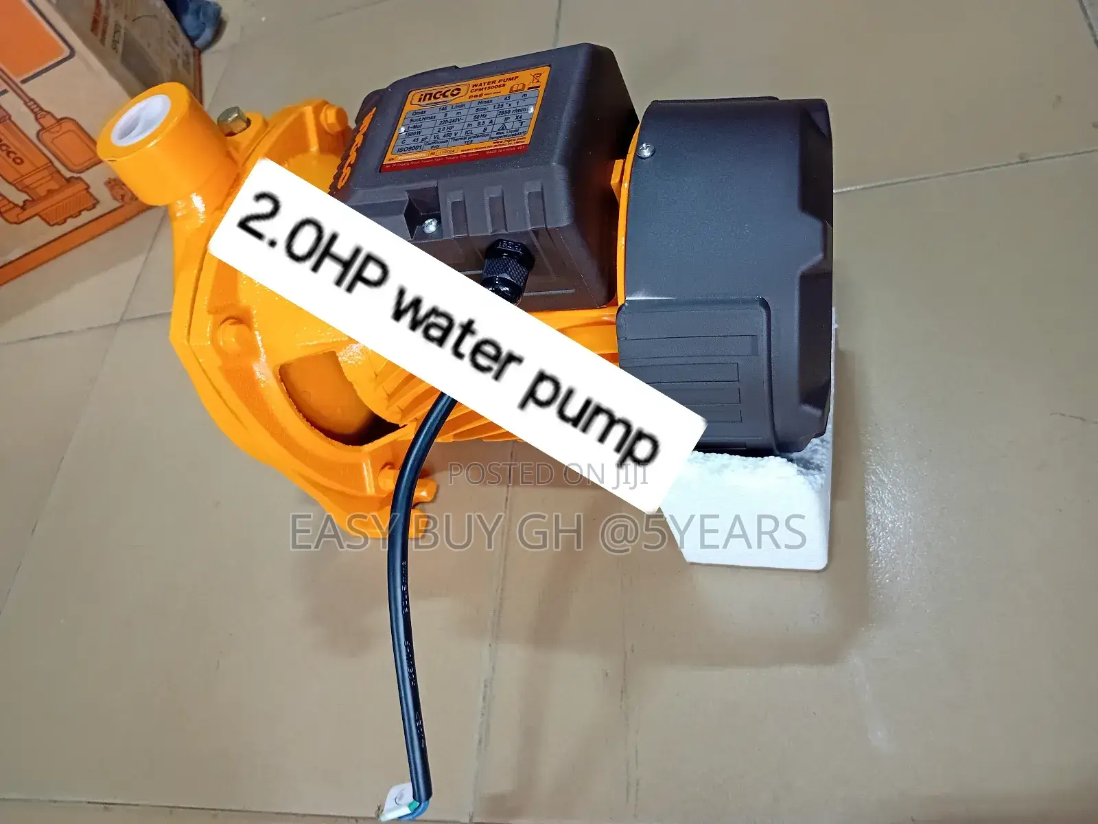 Prudent 2.0HP 1500watts Ingco Water Pump