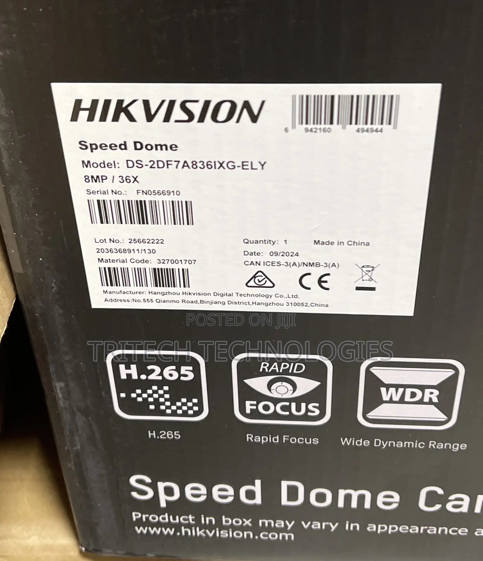 Hikvision 8mp Speed Dome Ds-2df7a836ixg-El(Y) 36x Ir Ip Cam