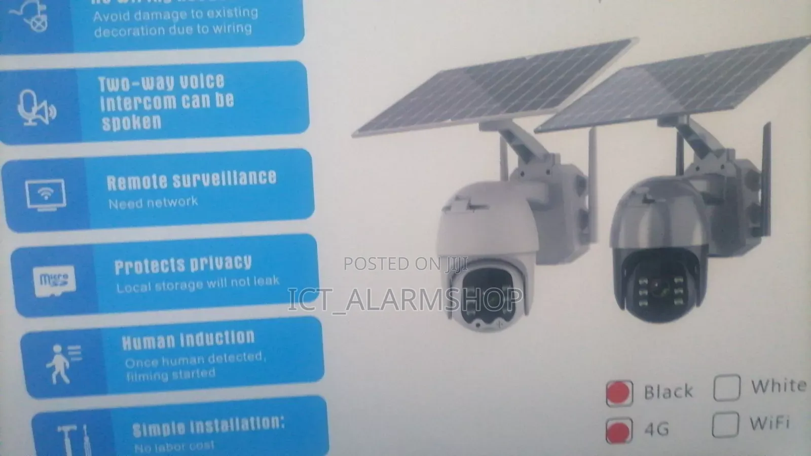 Solar Power Panel PTZ Camera