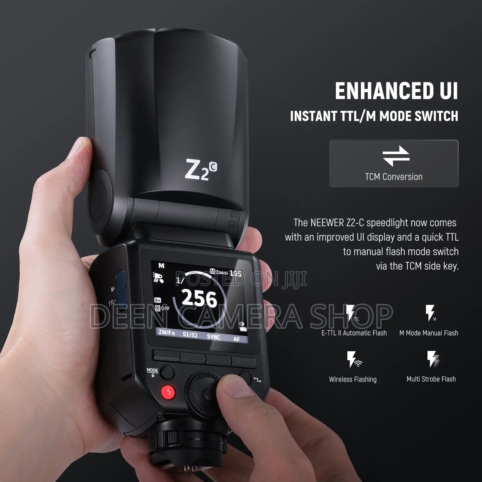 Neewer Z2 3000mah Battery TTL Round Head Flash Speedlite