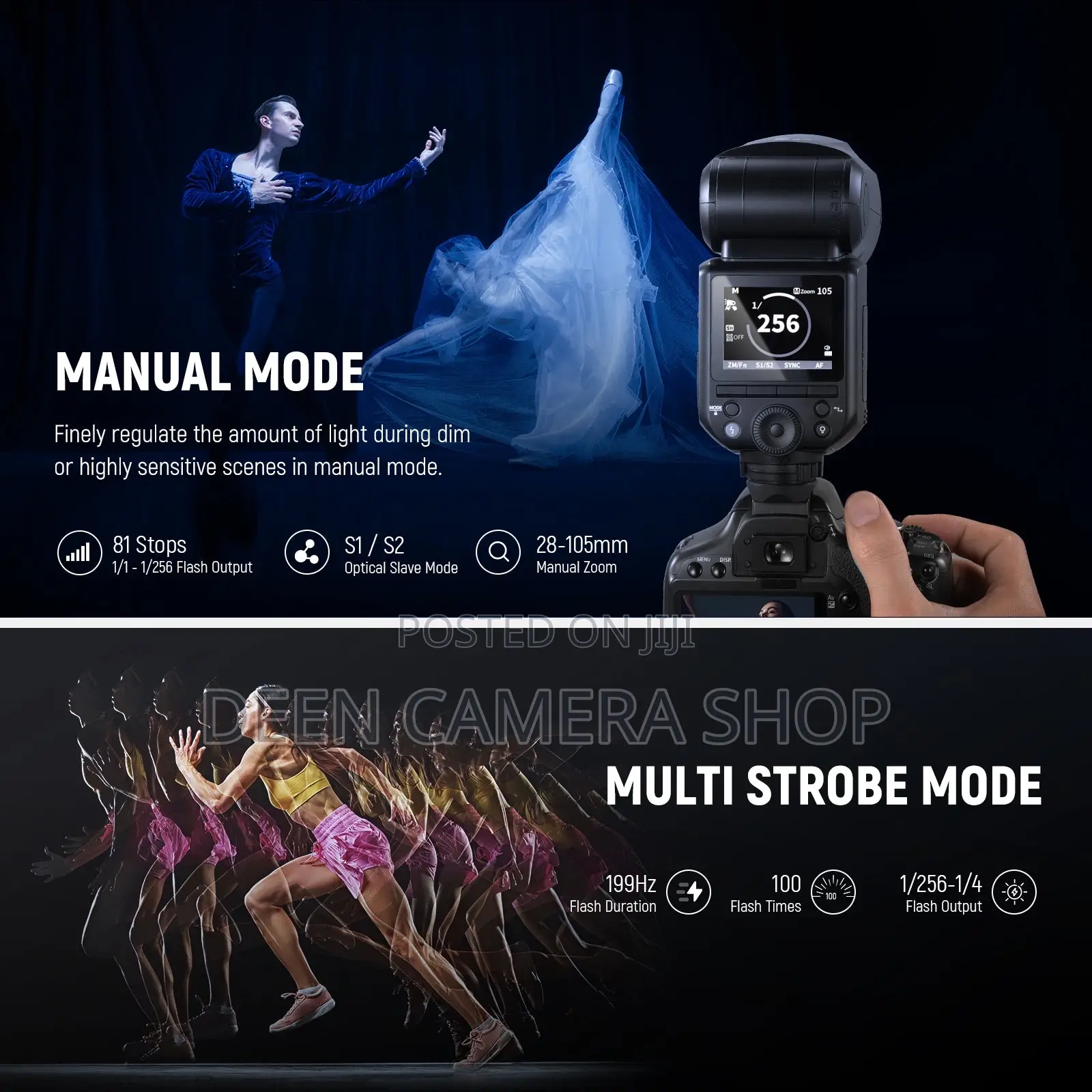 Neewer Z2 3000mah Battery TTL Round Head Flash Speedlite