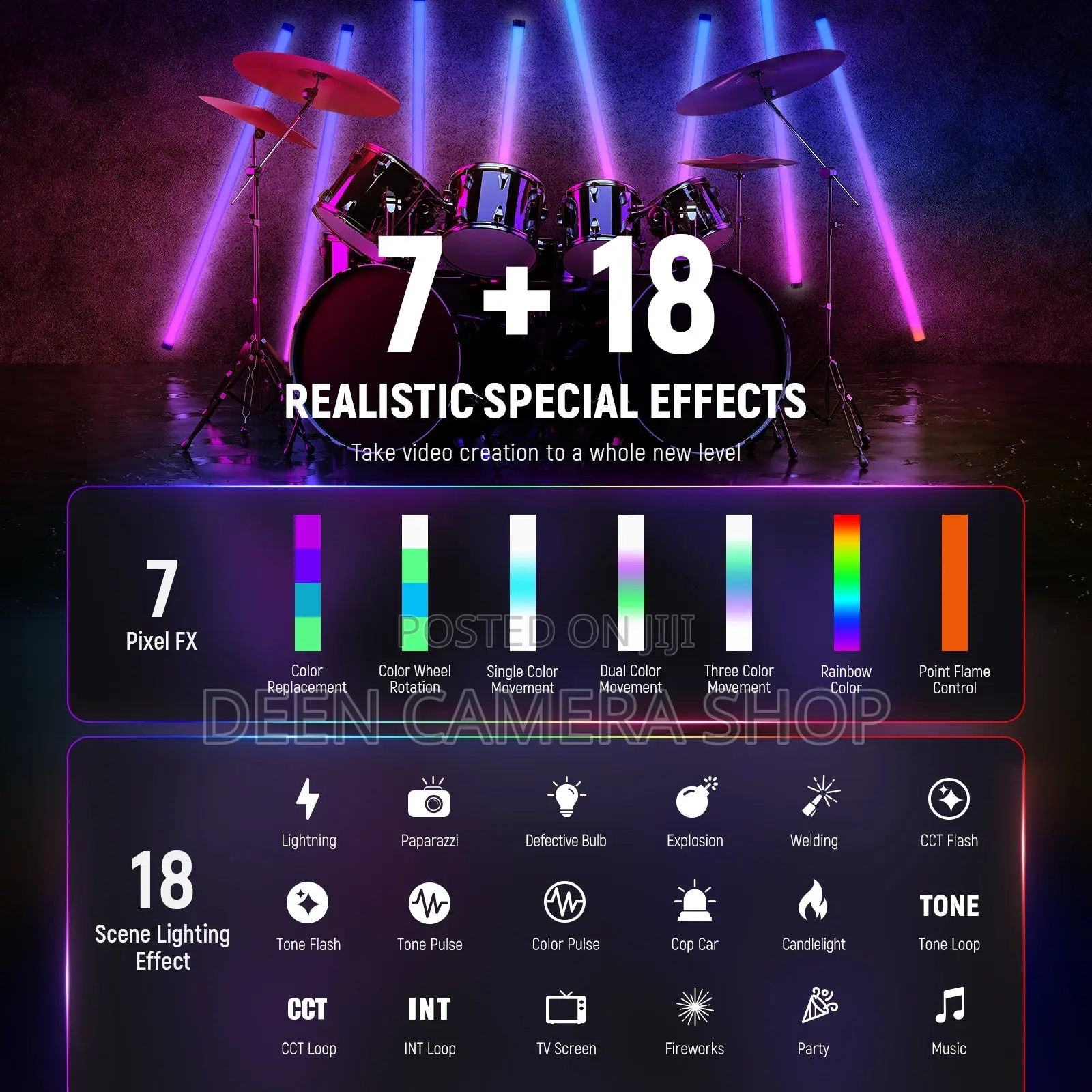 Neewer Tl120c 42w RGB Tube Light With App/2.4g/DMX Control