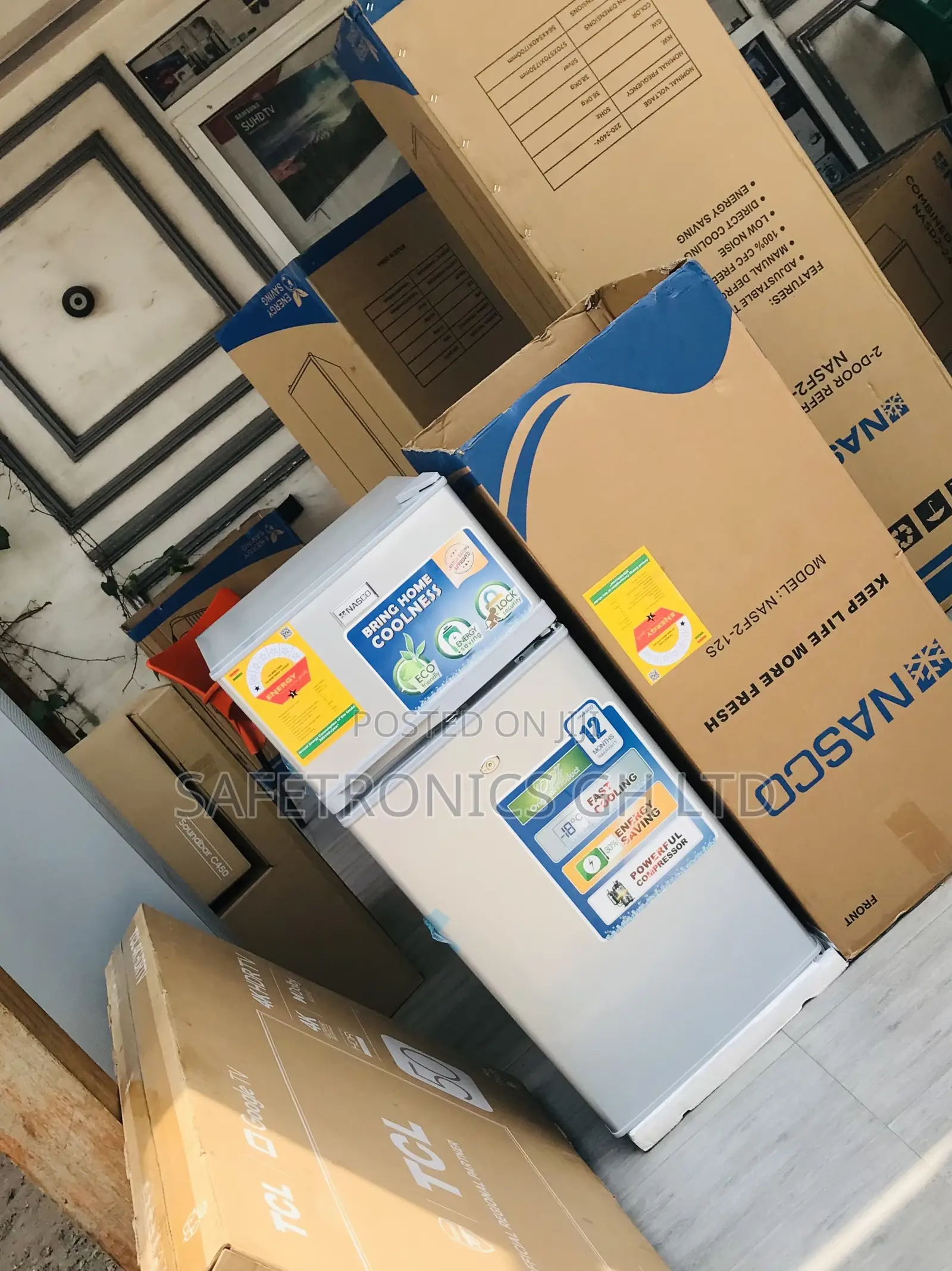 Nasco Lockable Nasf2-11fl Top Mount Doubledoor Fridge