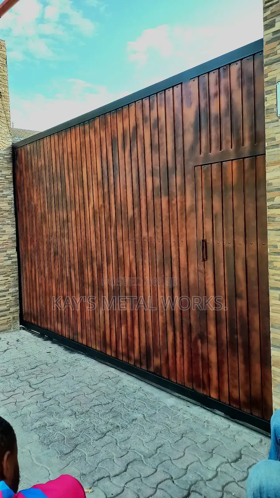Modern Galvanized Main Gate | Custom Jerusalem Gate