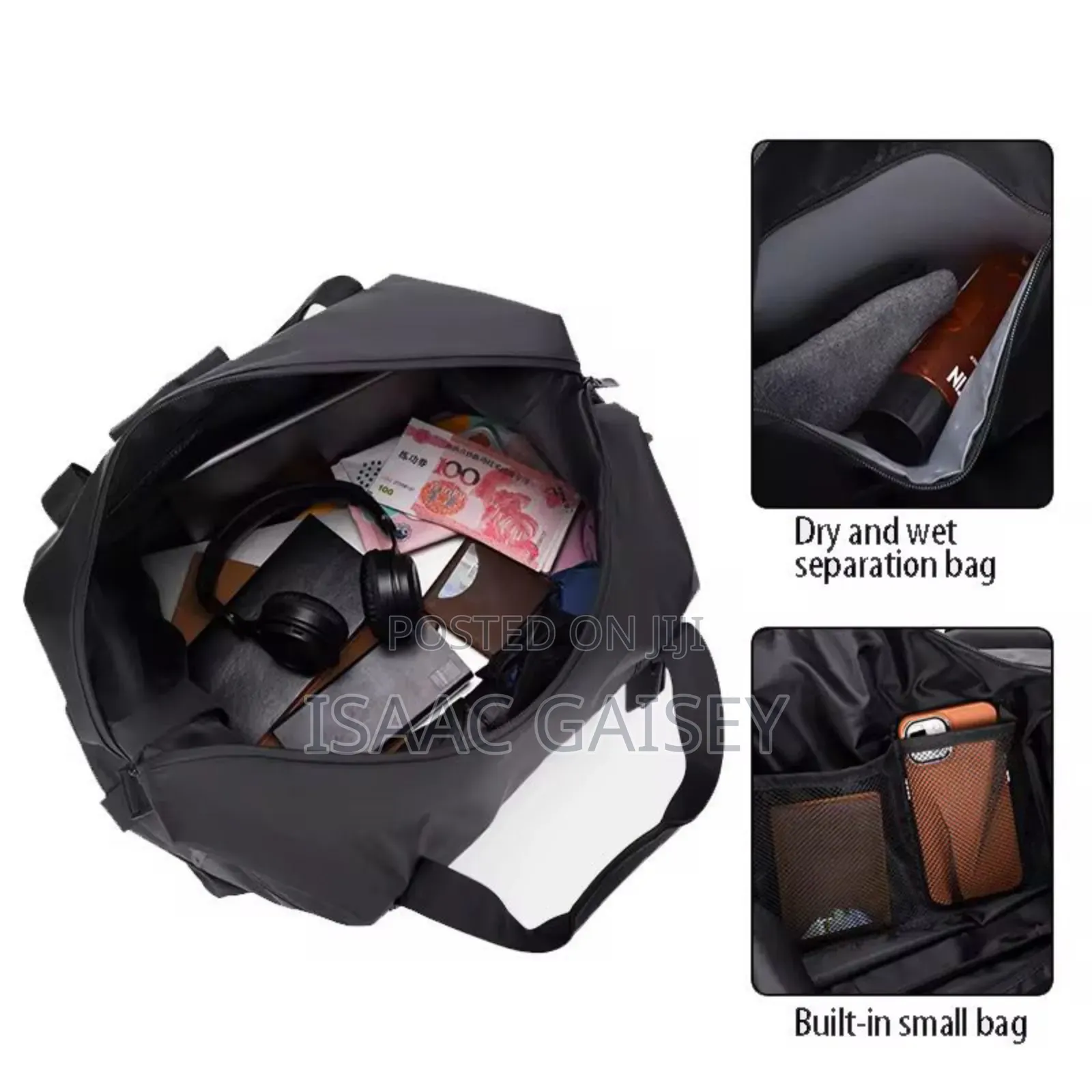 Large Capacity Leather Duffle Bags With More Compartments