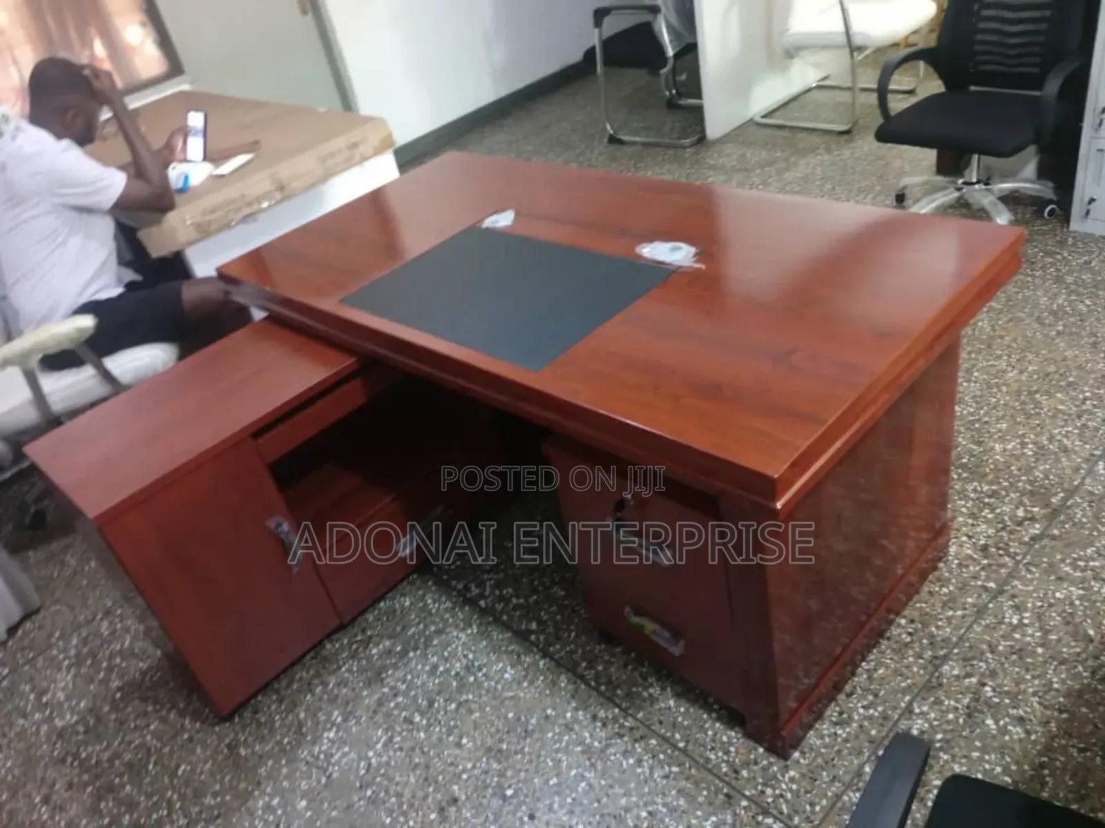 Modernized Brown Office Table / Desk