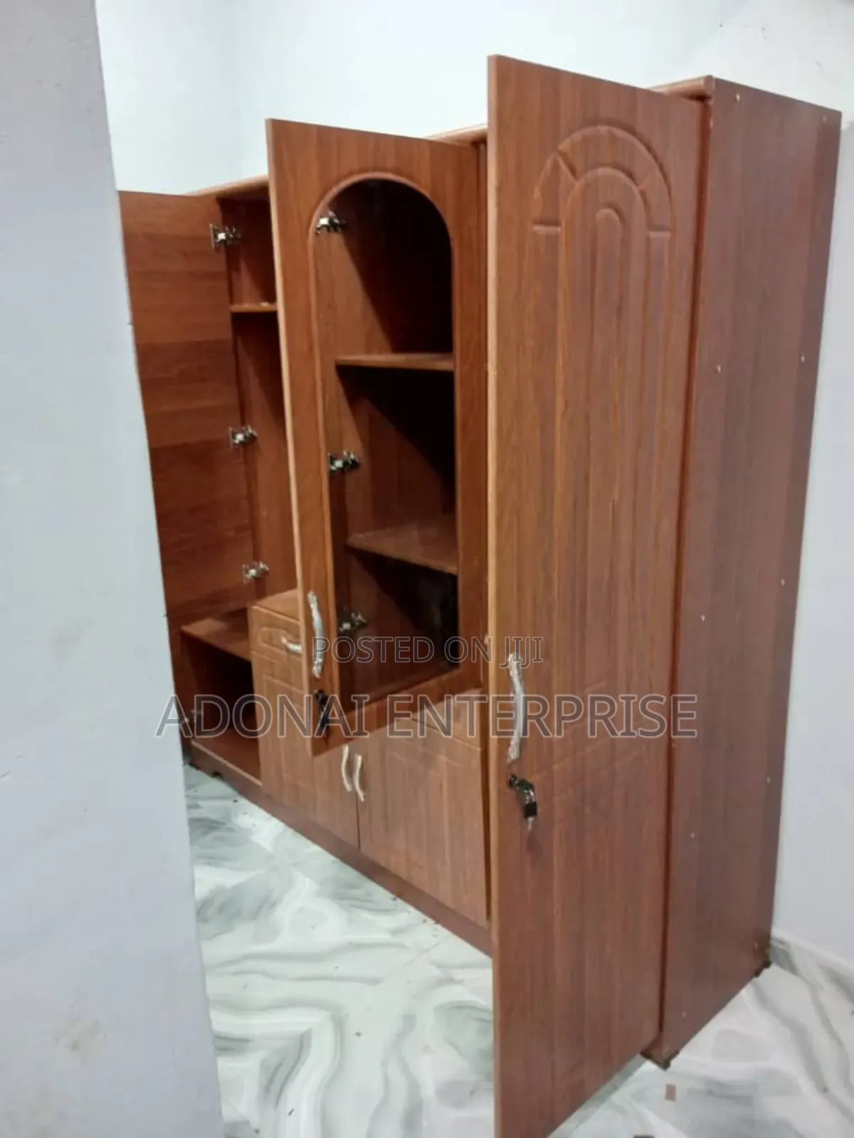 Wooden Brown Wardrobe Zxf25
