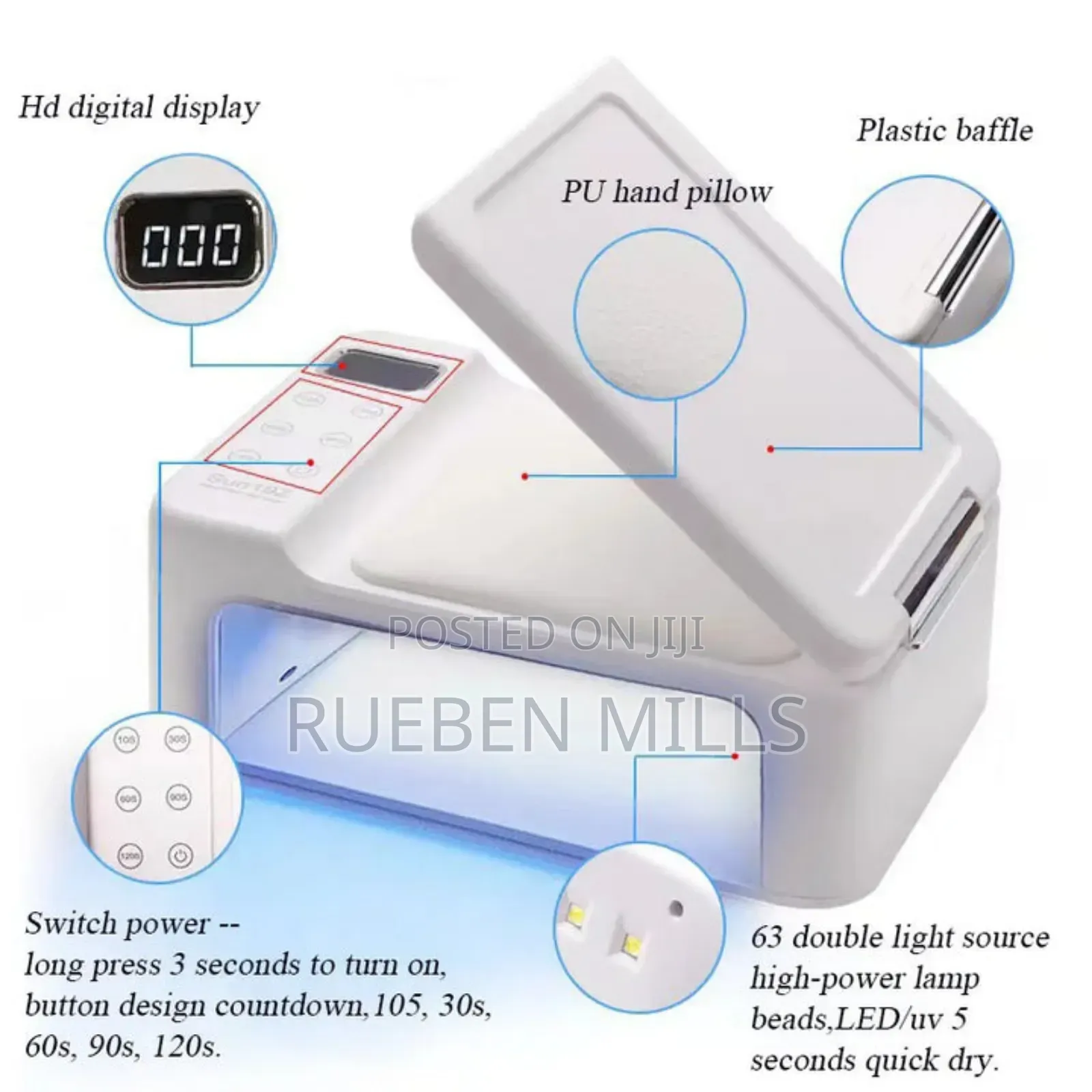 Two Hands Foldable Manicure Arm Rest Nail Dryer - Sun 19z Armrest