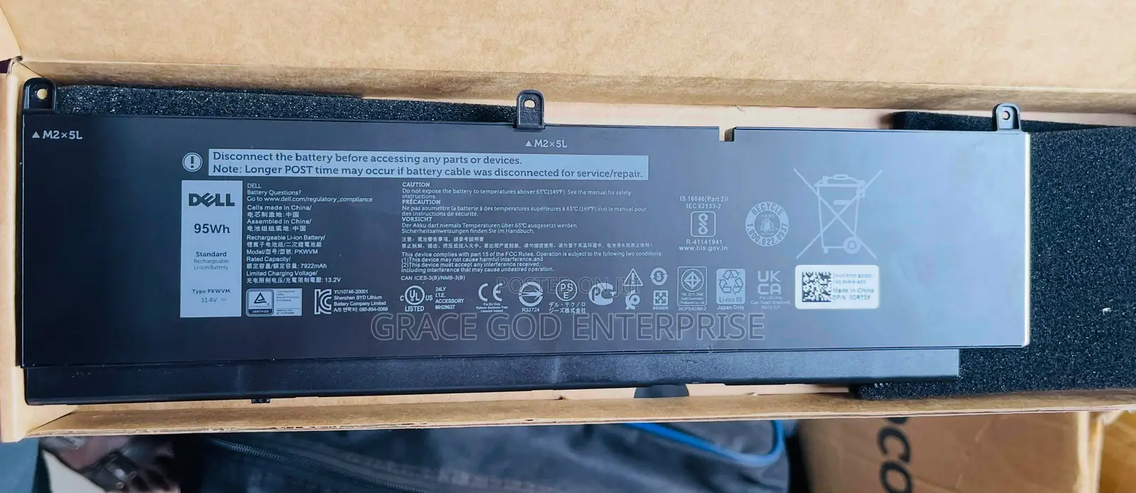 Original Battery for Dell Precision PKWVM