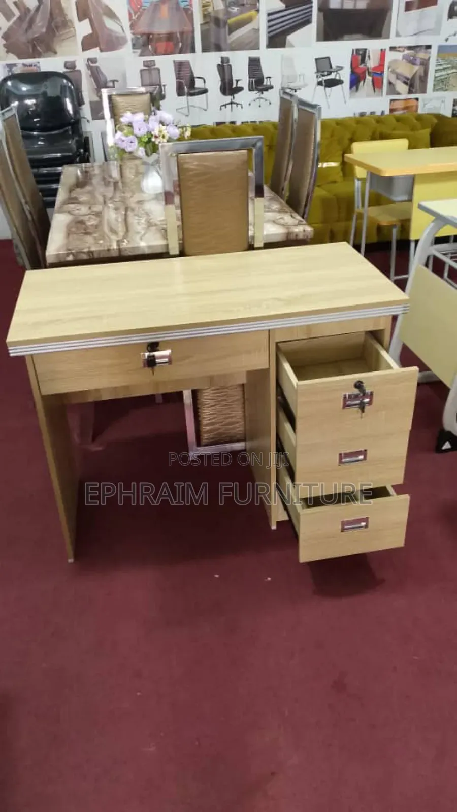 Office Table With Drawers Attached