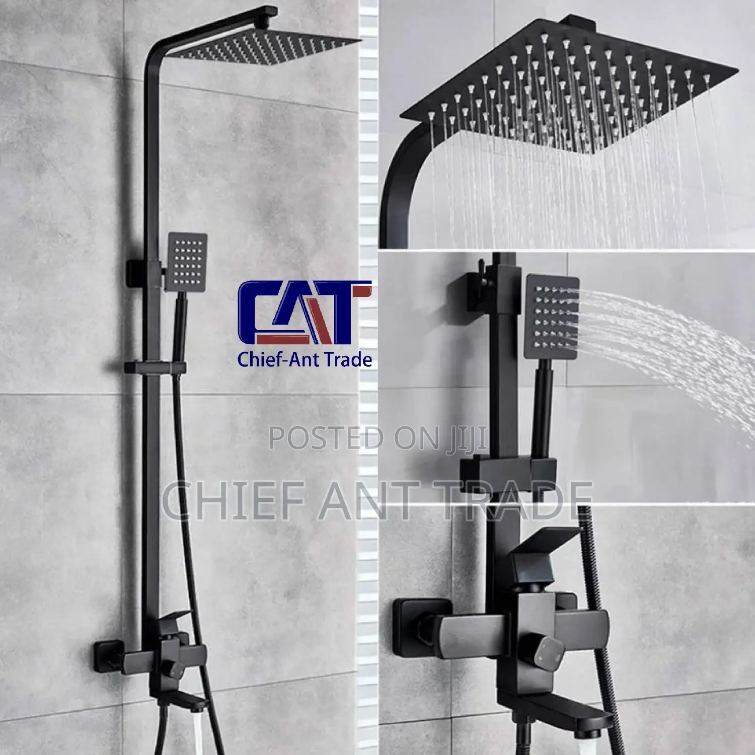 Black Hot and Cold Shower 