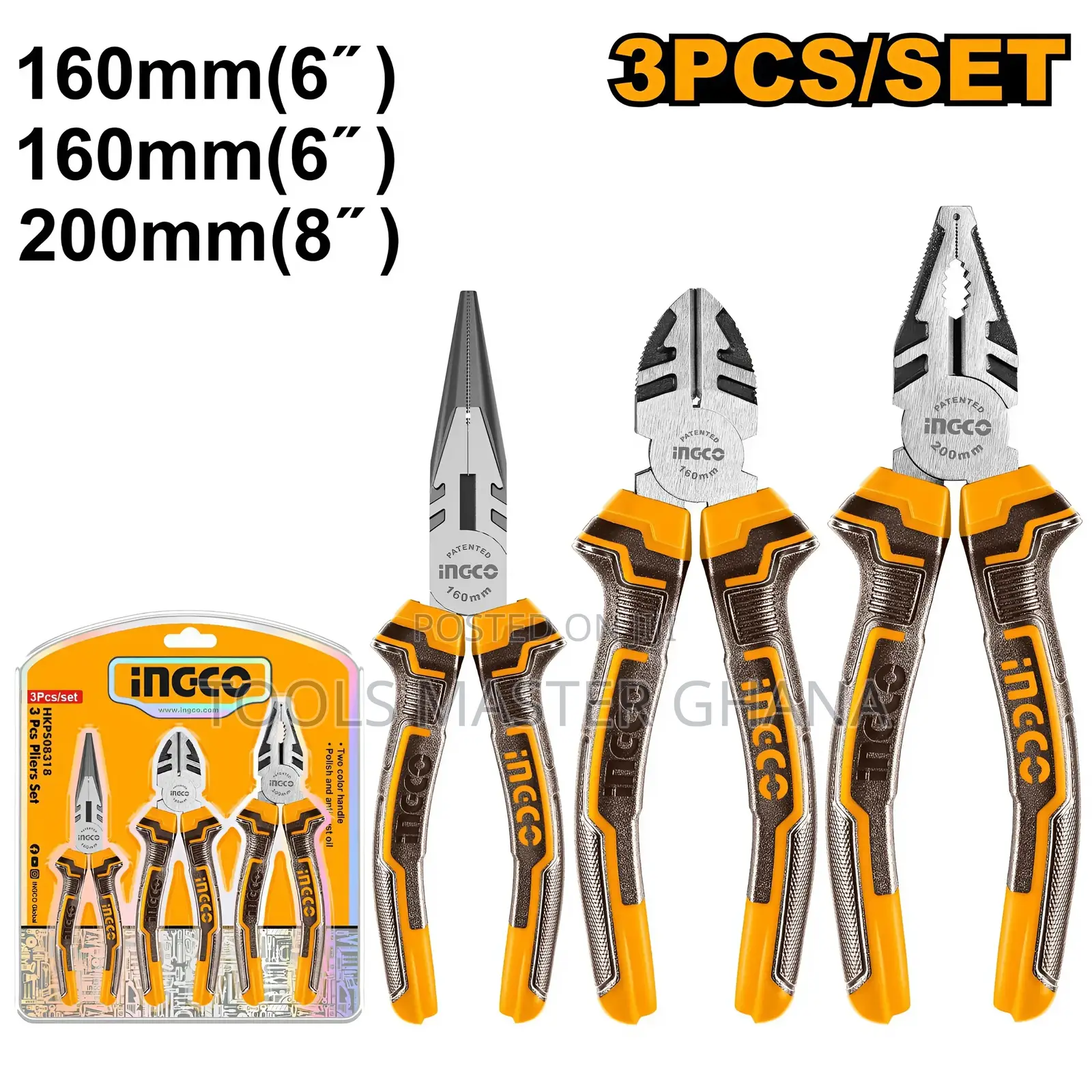 3 Pcs Pliers Set - Hkps08318