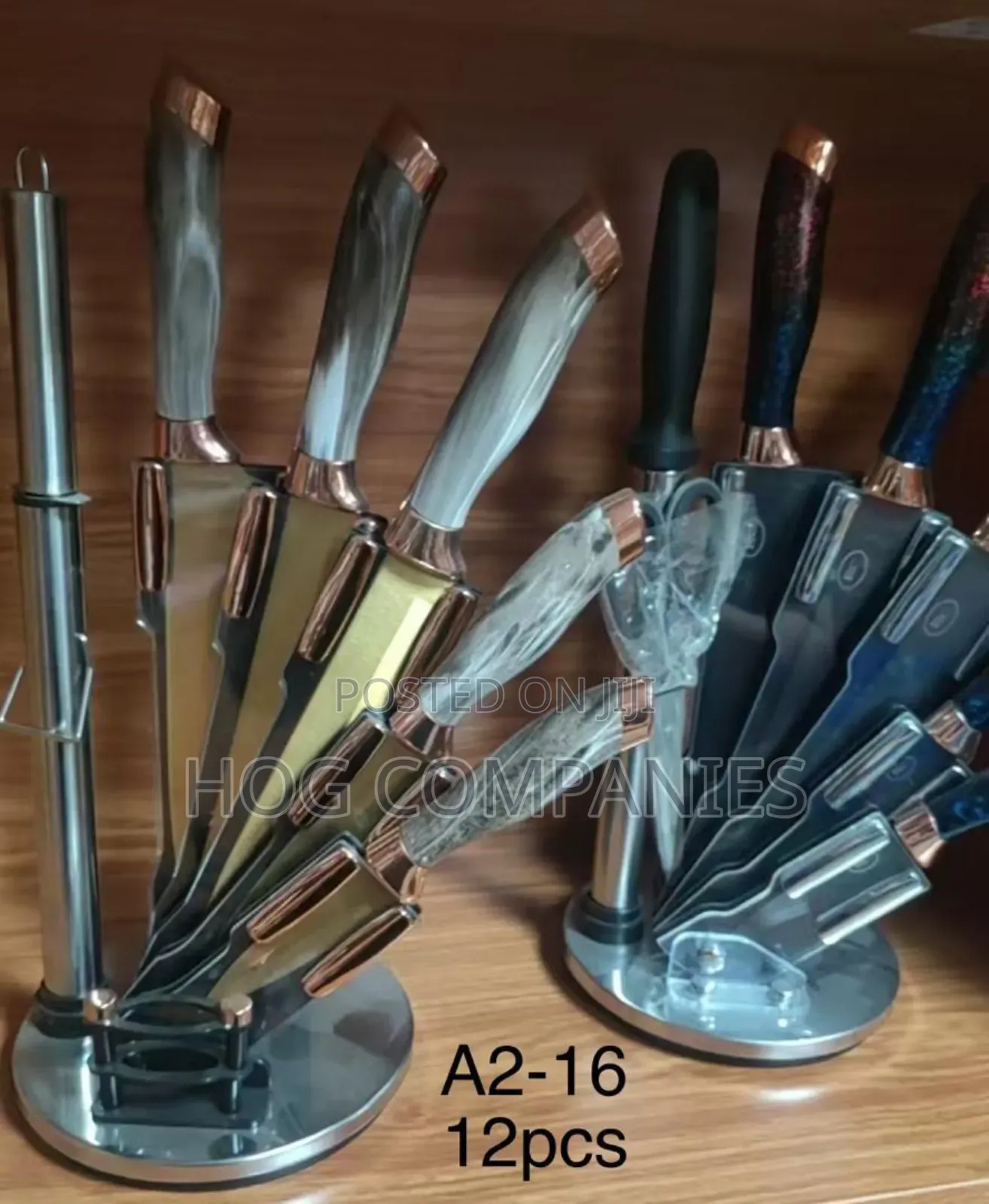 Marble Handle Stainless Steel Cutlery Kitchen Knives Set