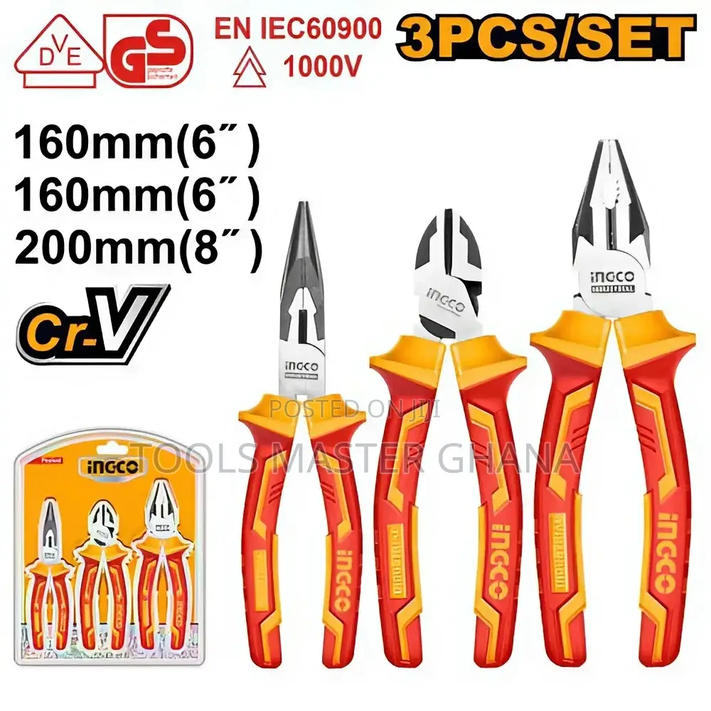 3 Pcs Insulated Pliers Set - Hikps28318