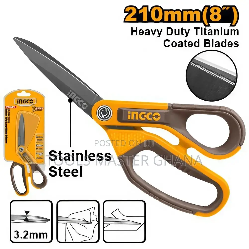 Rubber Grip Long-blade Scissors - Hscrs812108