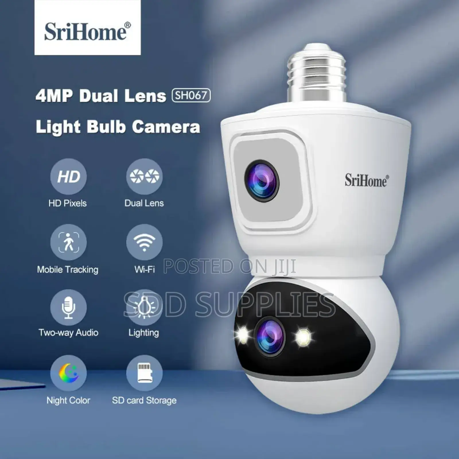 Bulb Security Camera Dual Lense